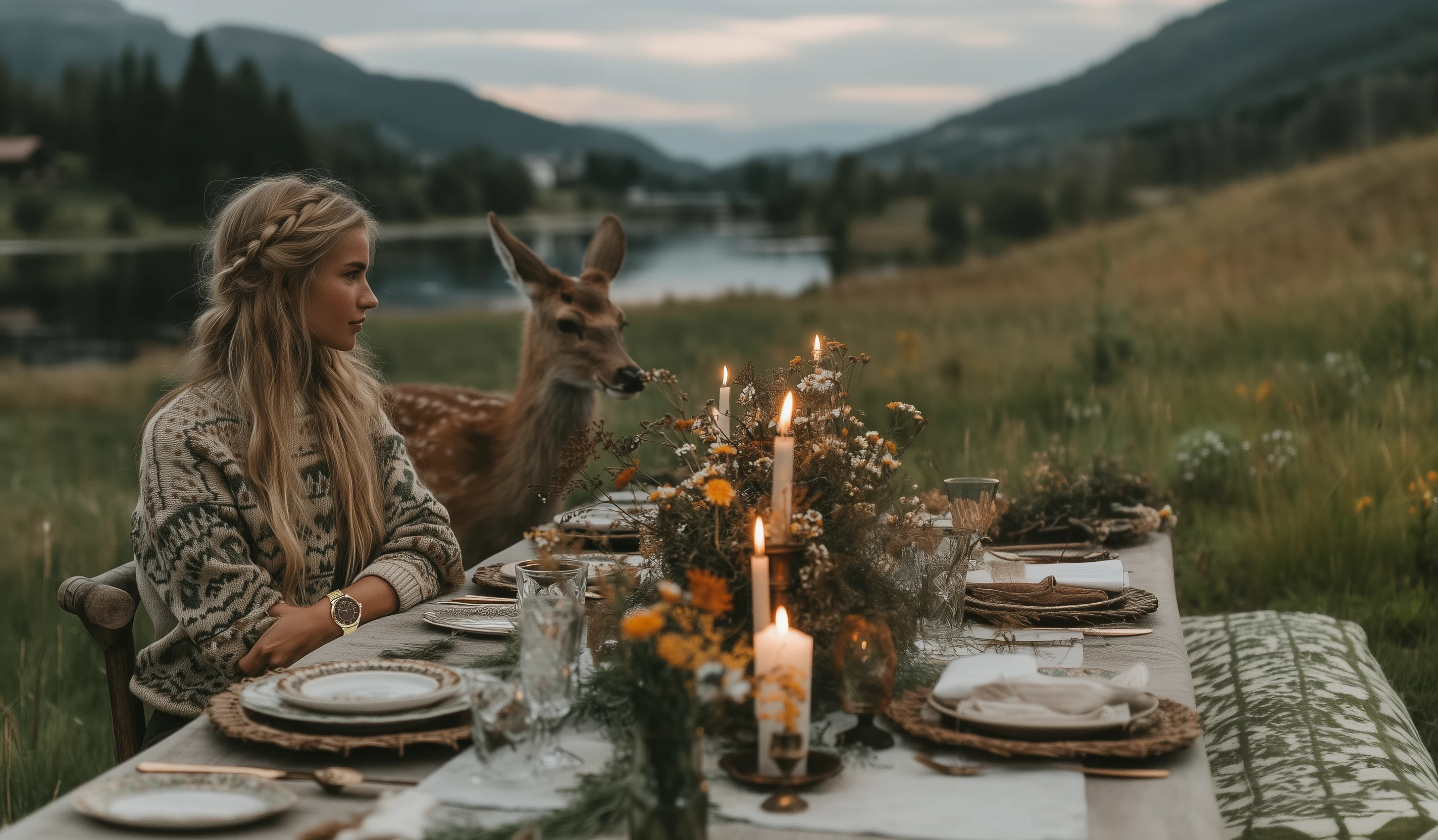 One example of a "successful" image generation which required editing since the products(the sweater and the watch) are not represented accurately