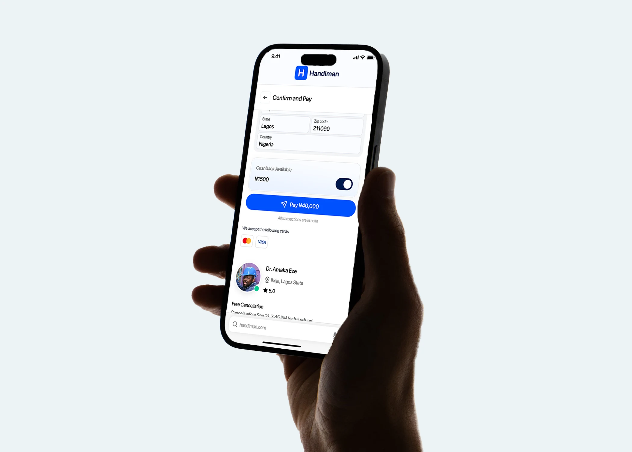 payment page mobile