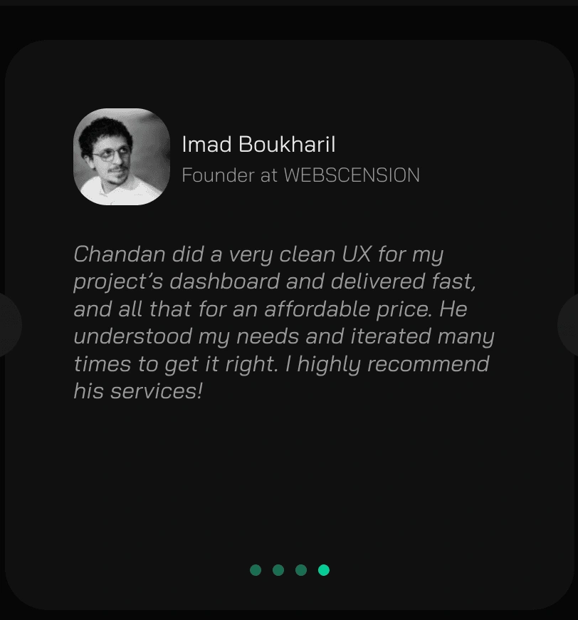 Client testimonial
