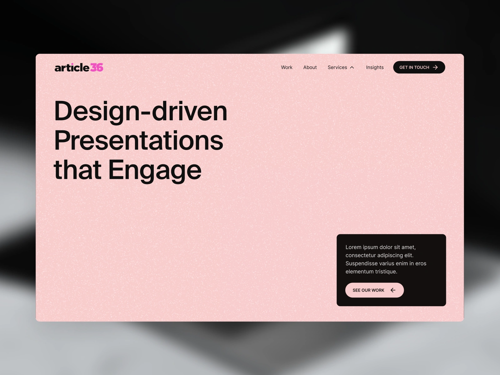 Marketing website for Design Agency