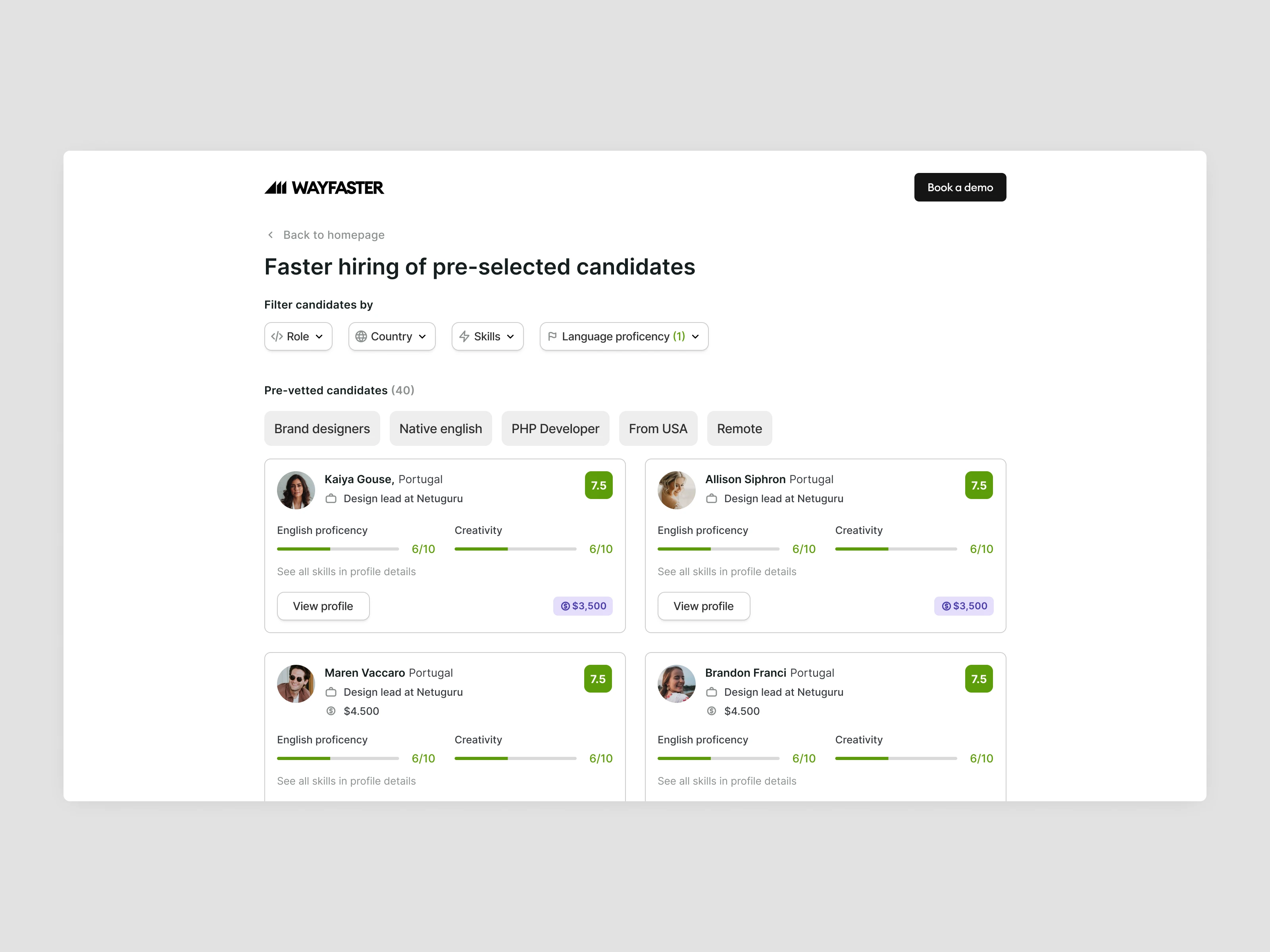 find good candidate marketplace