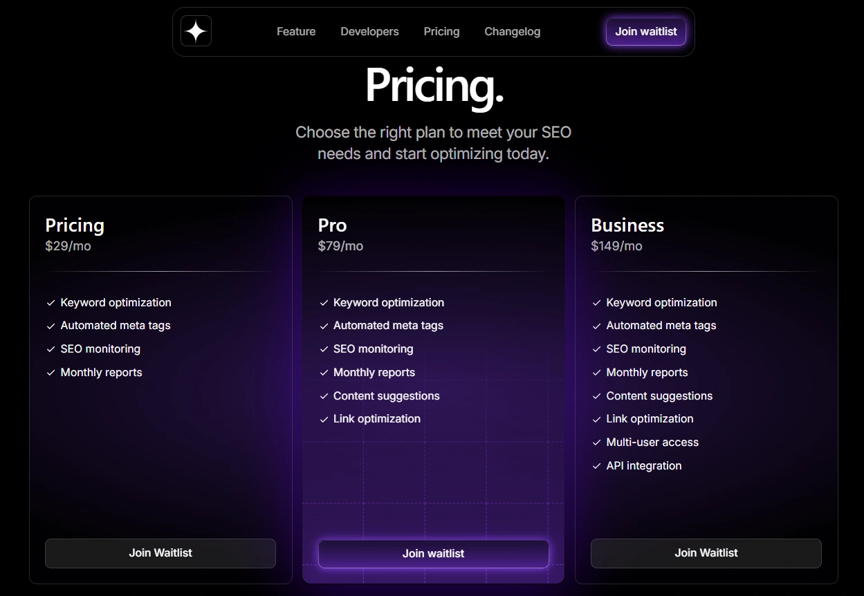 Pricing Section
