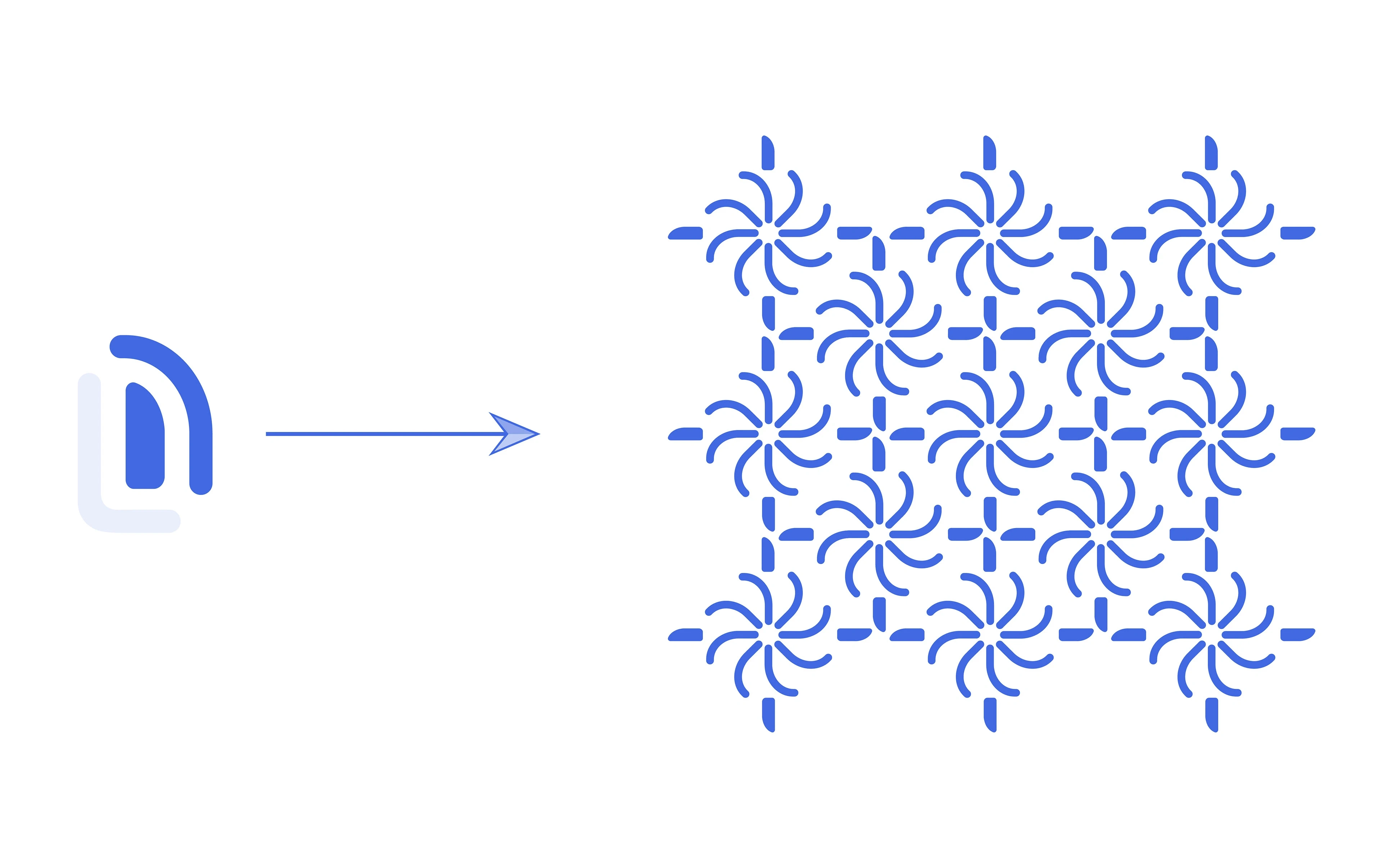 Identity Pattern

The brand identity pattern has been crafted from two elements found in the logomark, resulting in a captivating pattern that can be applied across various platforms. This versatile pattern can be used on tiles, business cards, tapes, and even as a background for social media, ensuring a cohesive and attractive brand representation.

