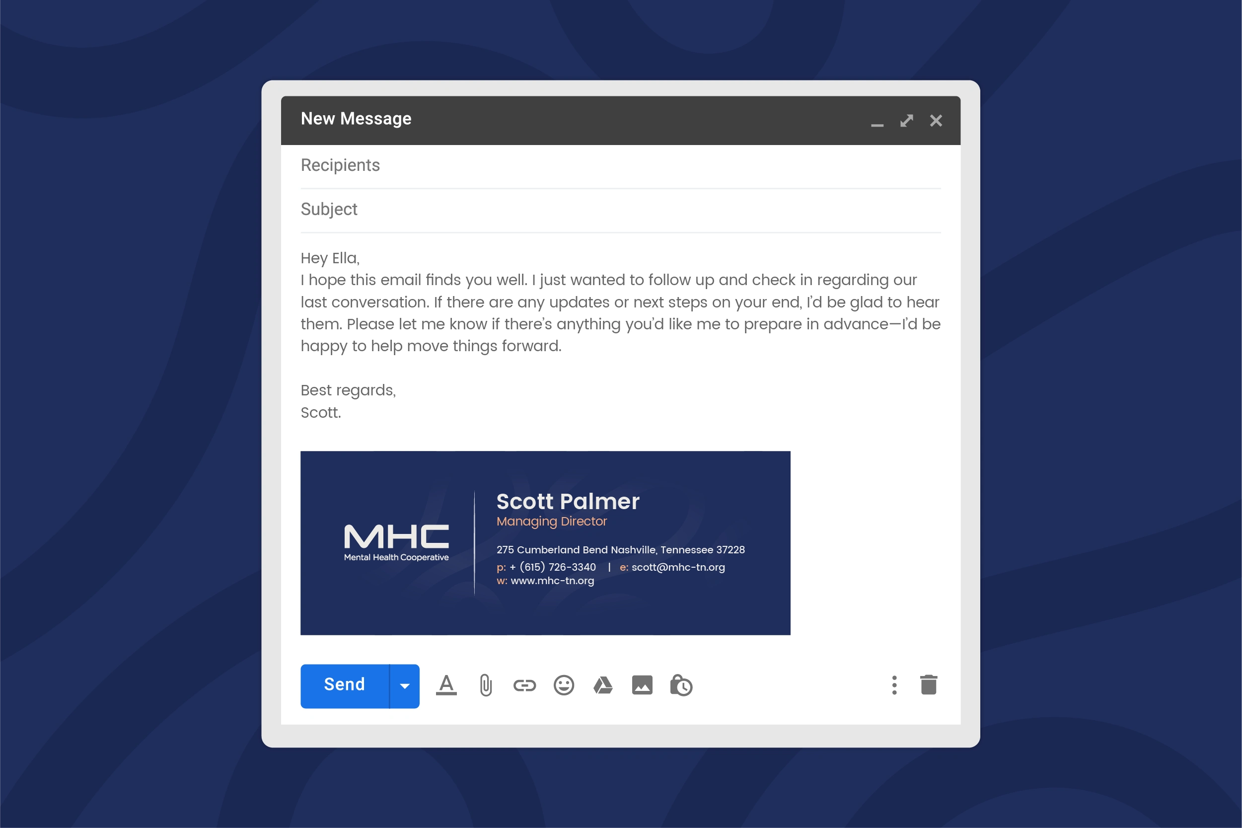 email banner
