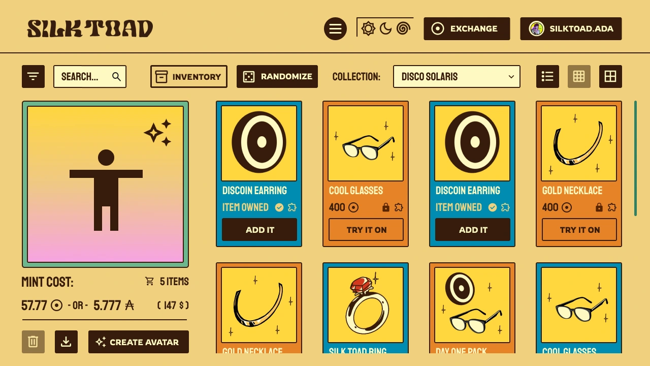 The platform's  "Dressing Room" interface was inspired by early 2000's dress-up videogames.