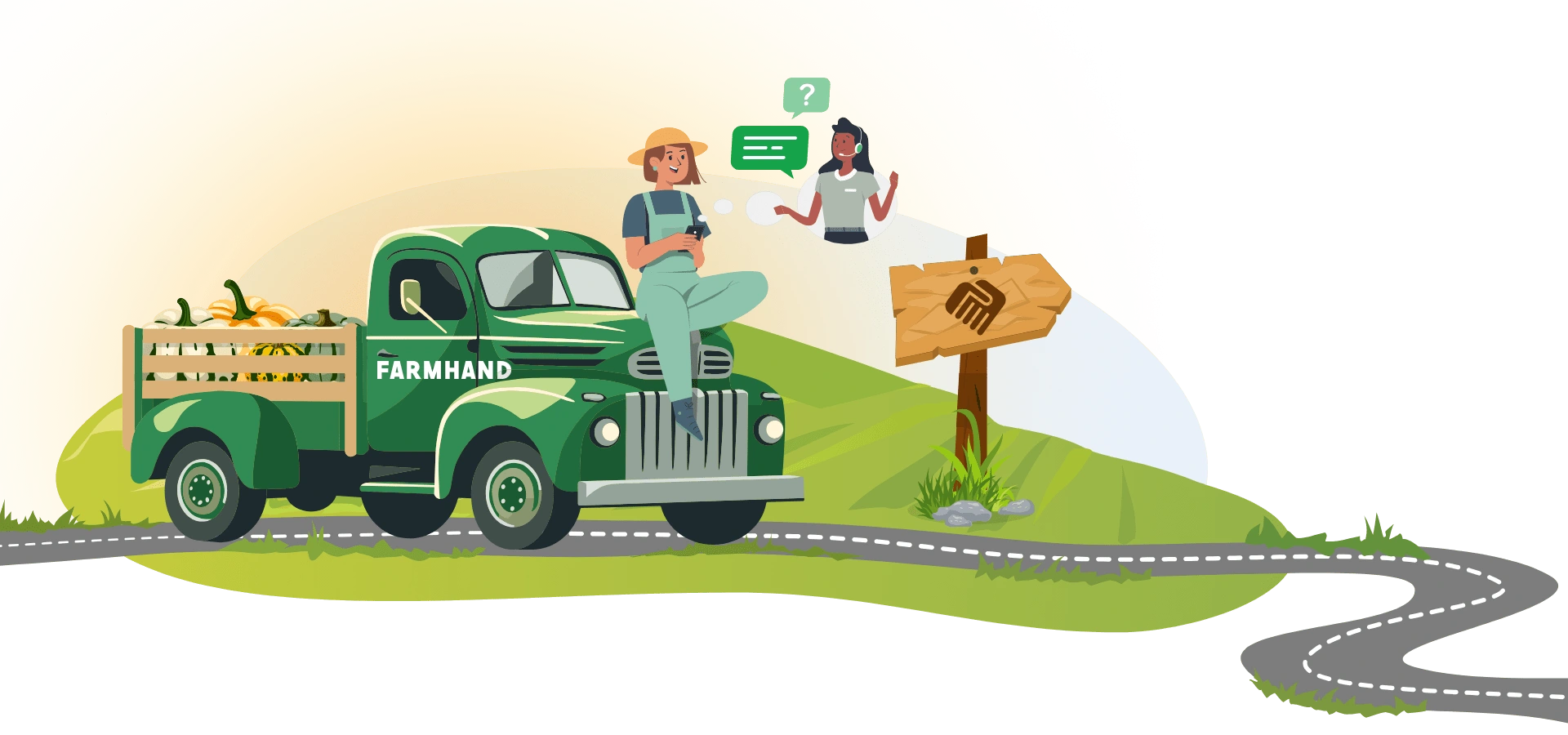 Illustration for Farmhand's Retention Roadmap campaign (2/7)