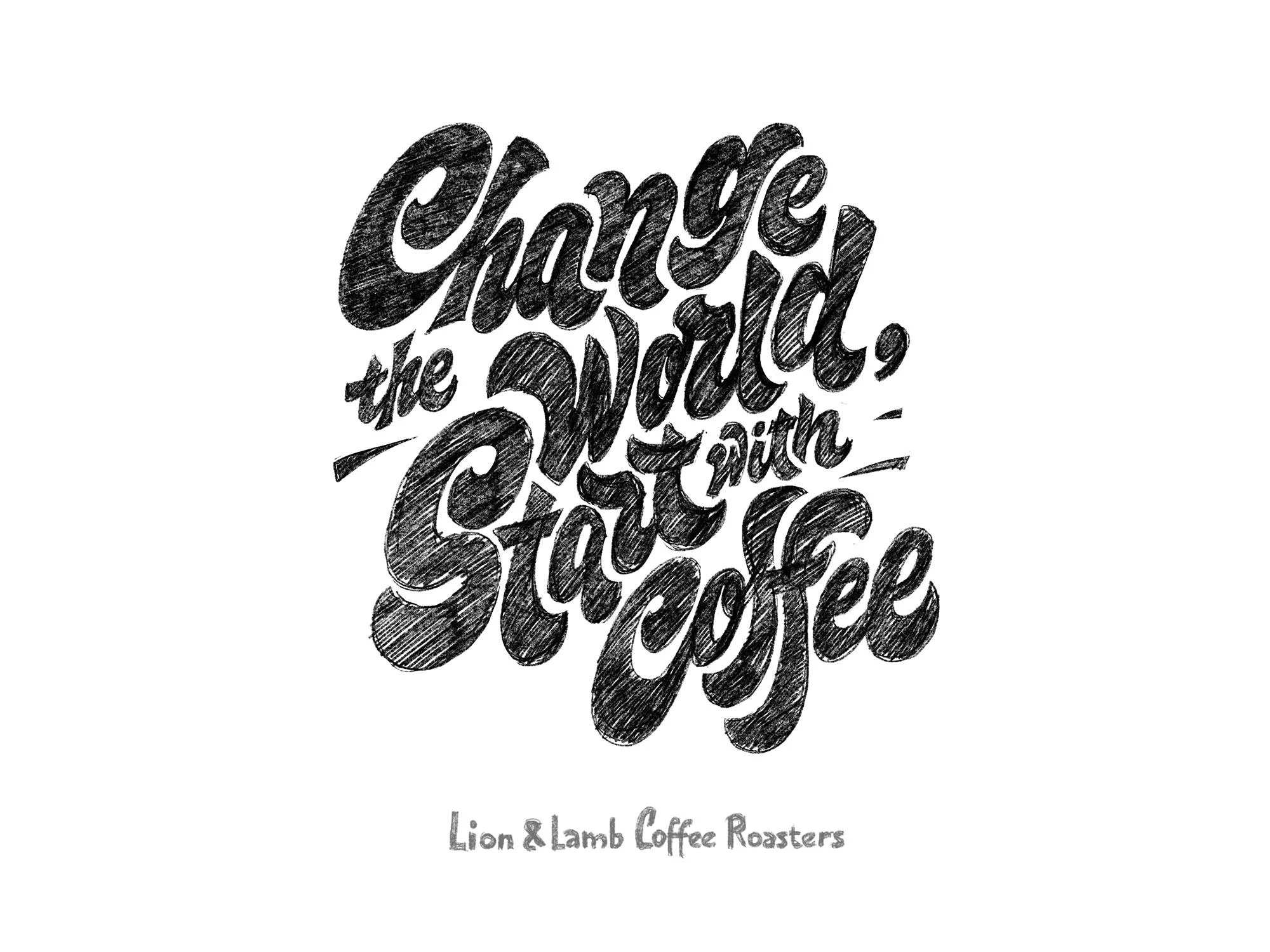 With this project initial sketch pretty much ended up being the final composition. We've explored different ideas just to see how they'd look, but for the final piece settled on the initial idea.