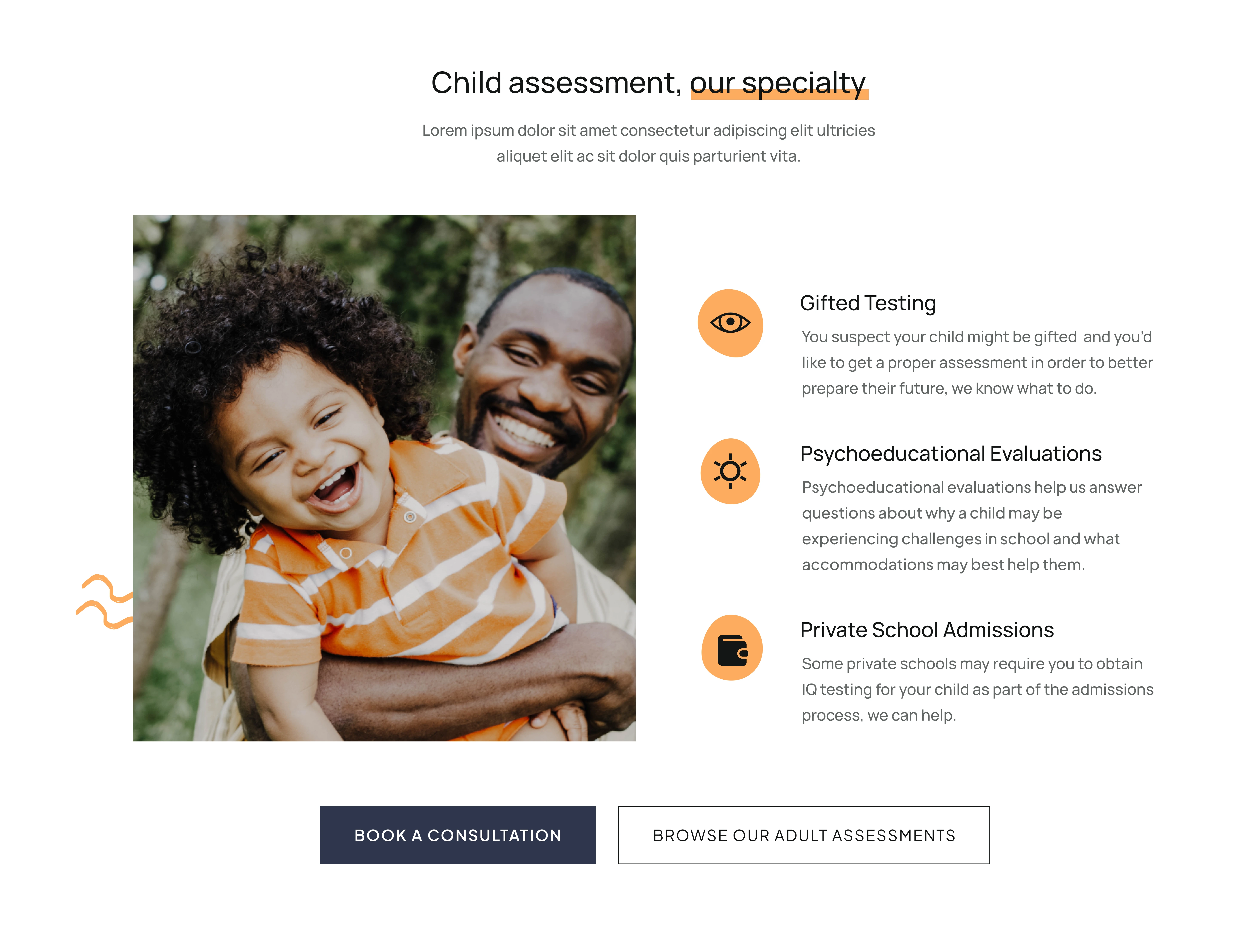 Section from the website