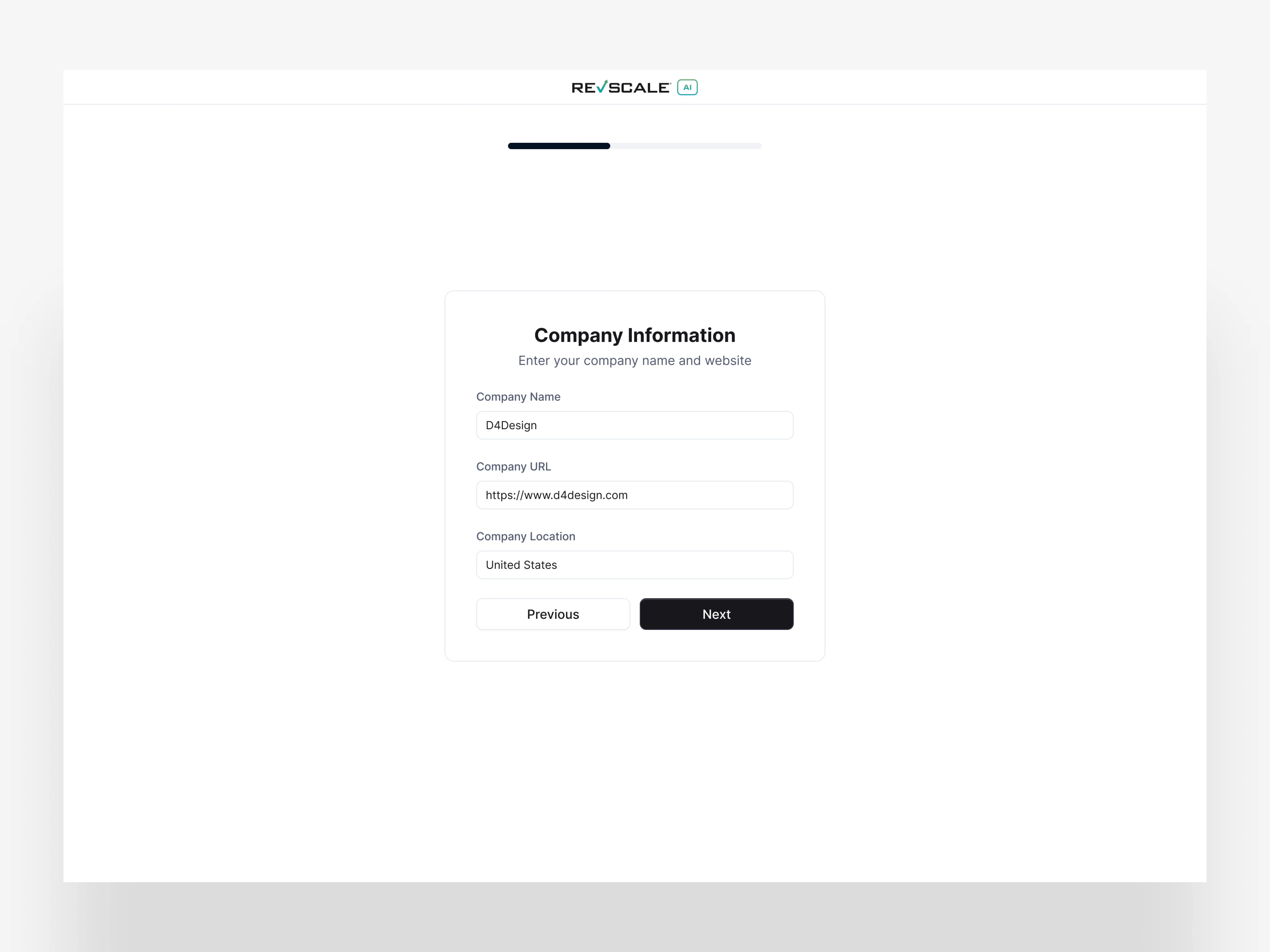 Name + URL enables instant data‑enrichment via Clearbit once they hit Next