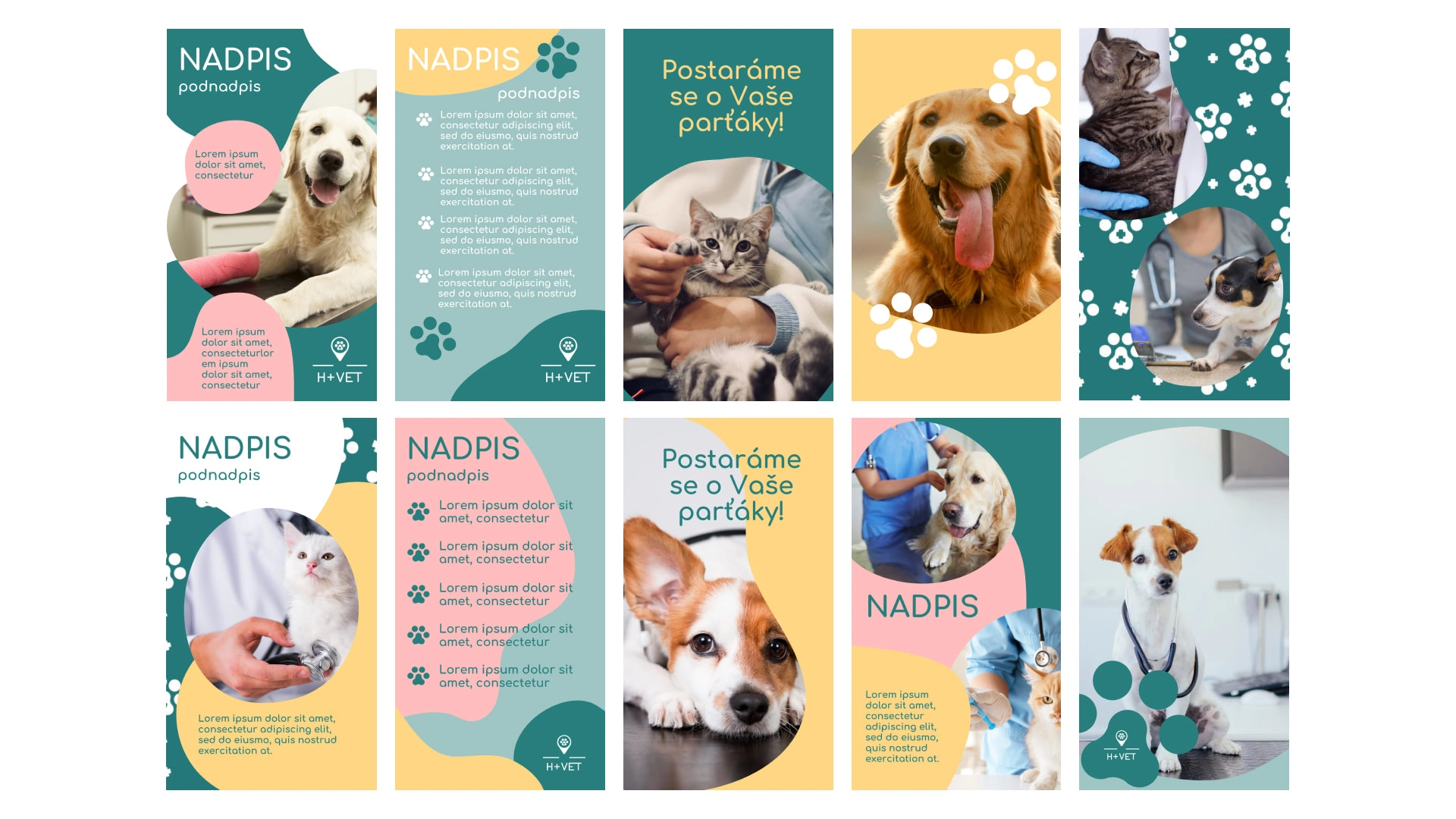 repeating patterns and colors for consistent brand image