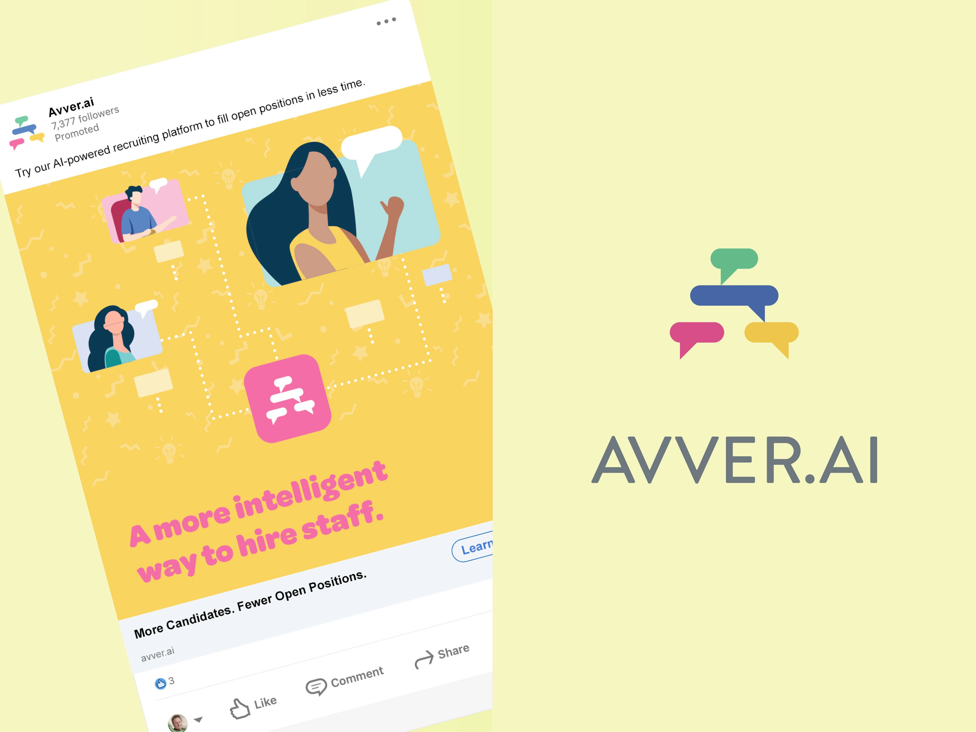 Logo design and visualization for Avver