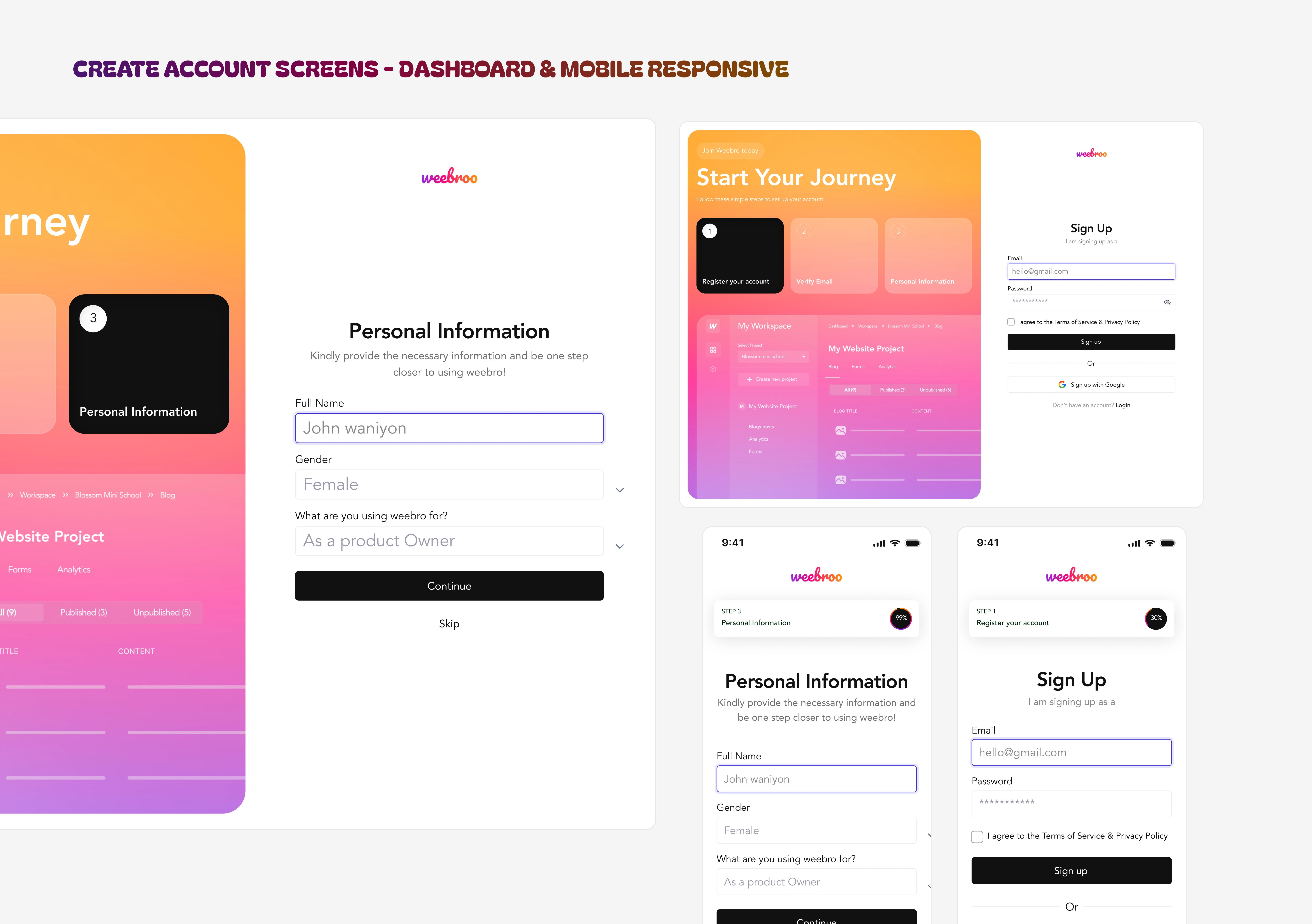 LOGIN / AUTH SCREENS