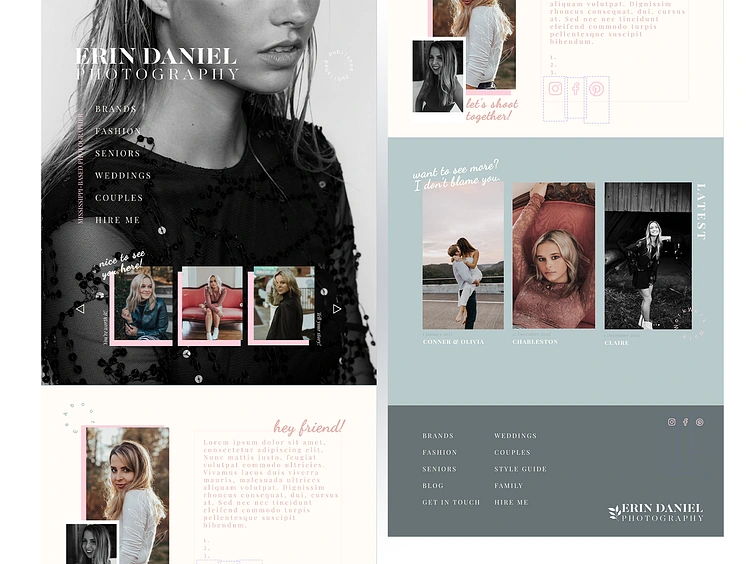 Web Design for Erin Daniel Photography