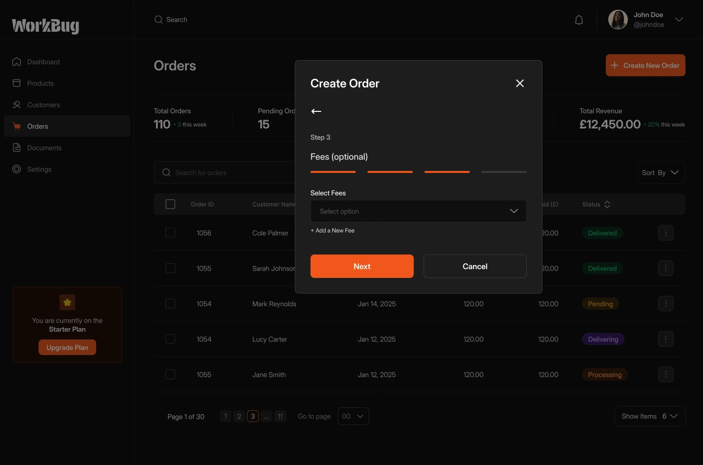 Create order - step 3