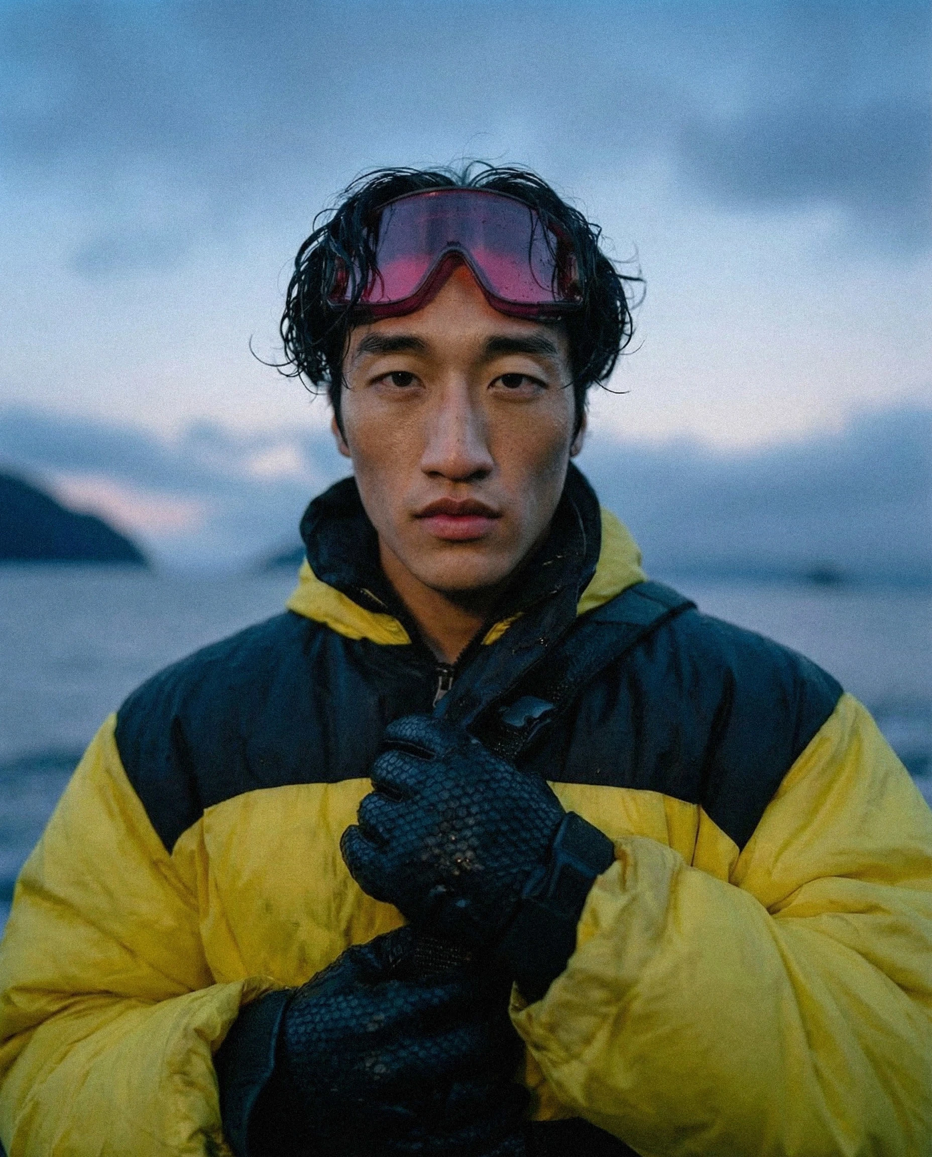 Extreme close-up capturing skin, water, and natural light in raw detail.