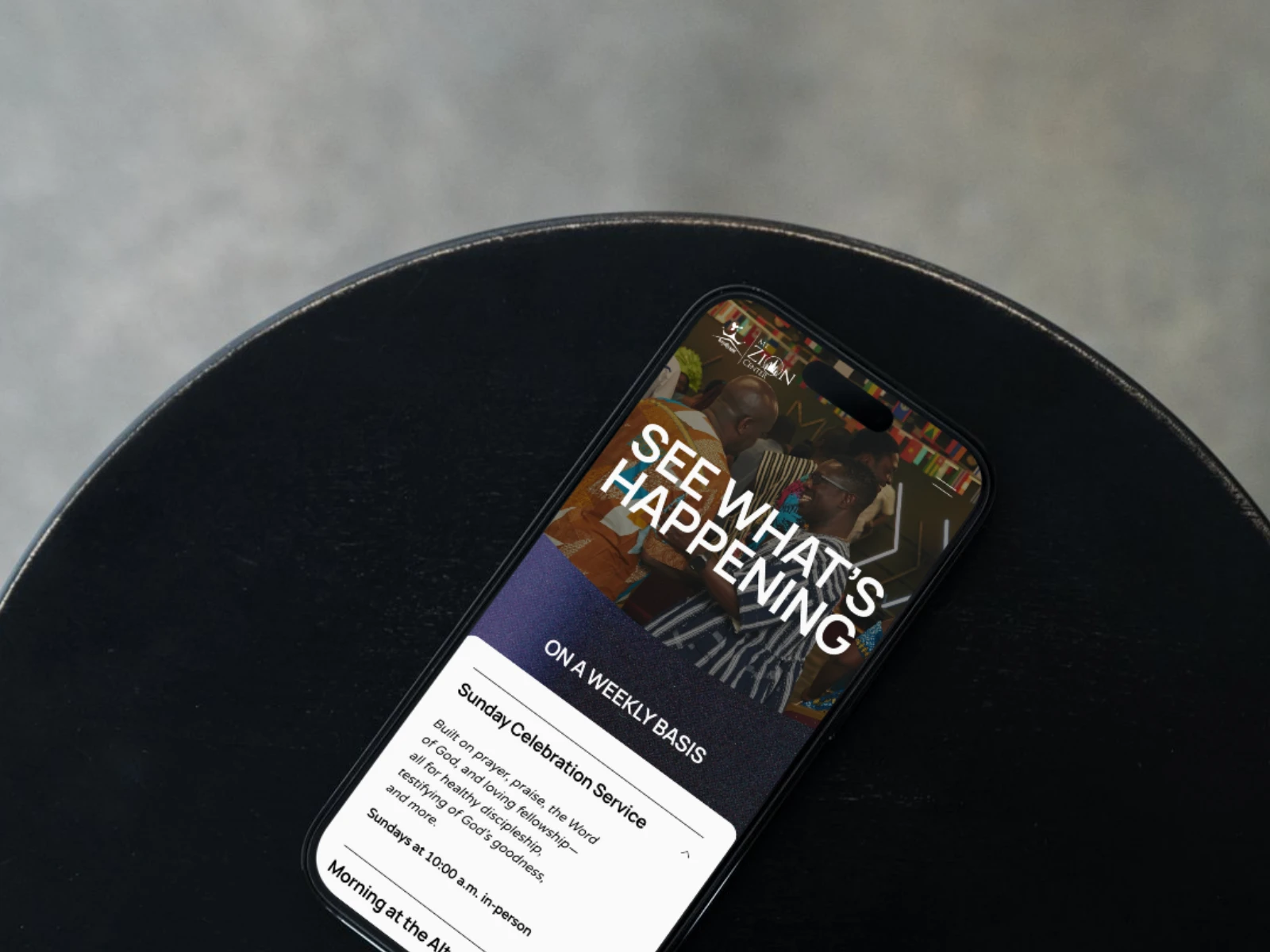 A Mobile Version of Our Events Page