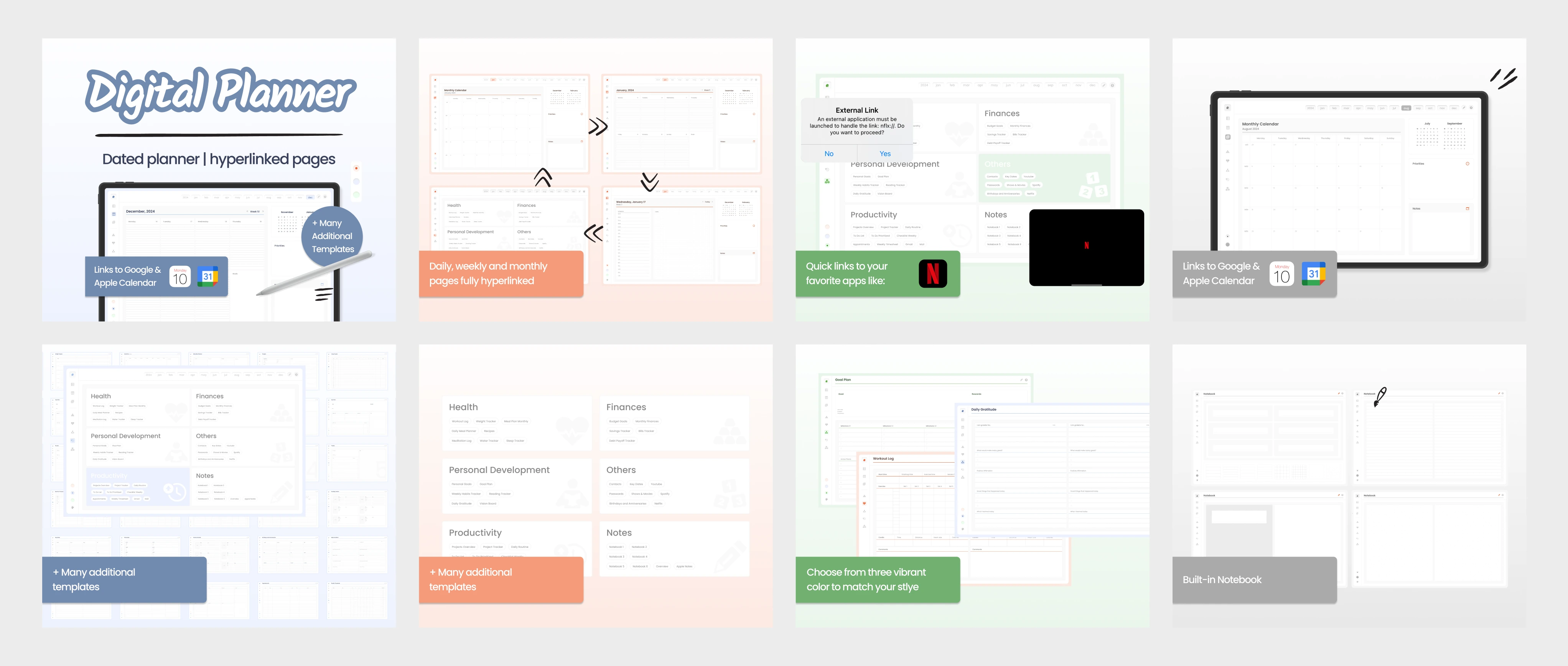 digital planner visuals