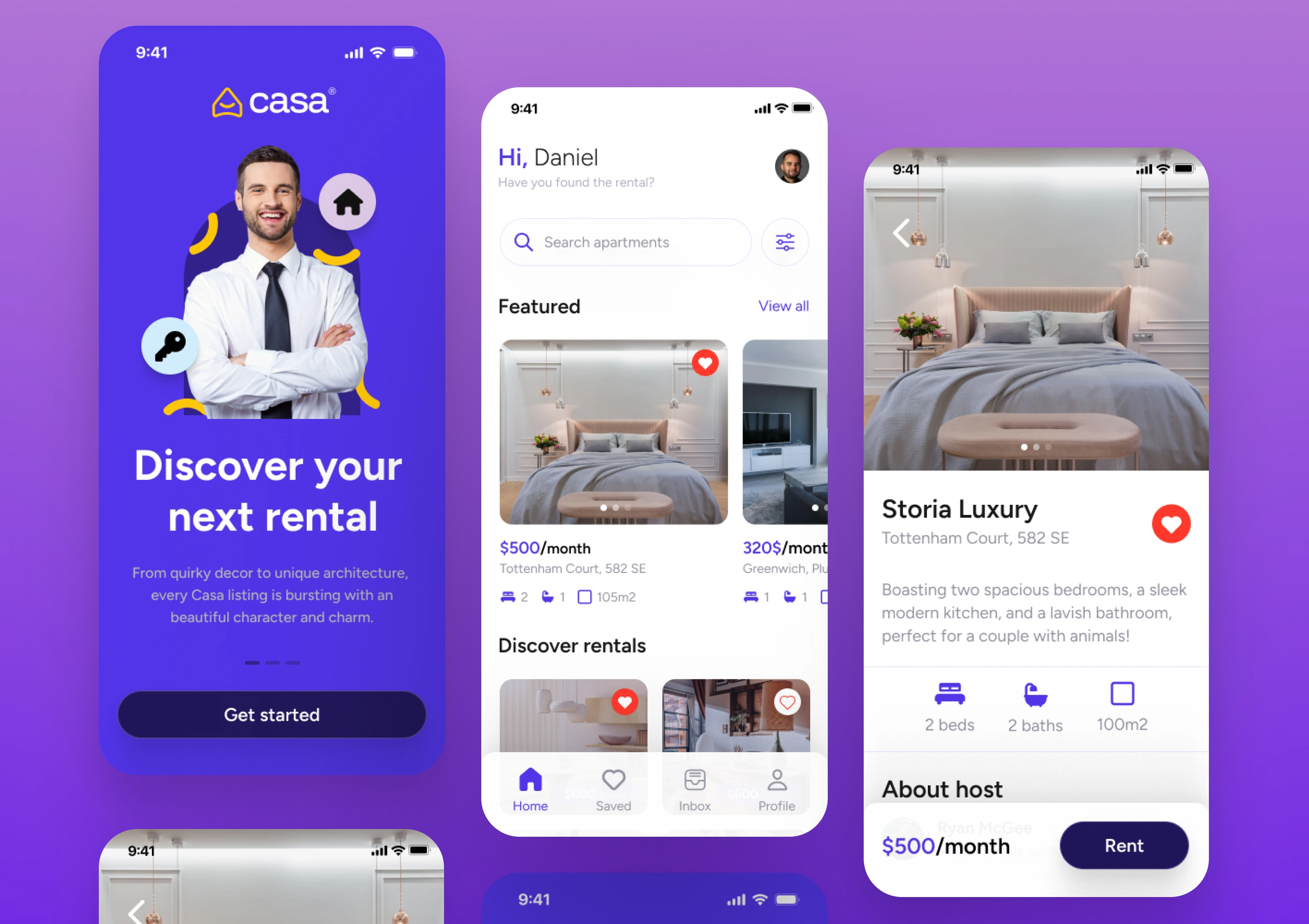 UI Design for the brand Casa