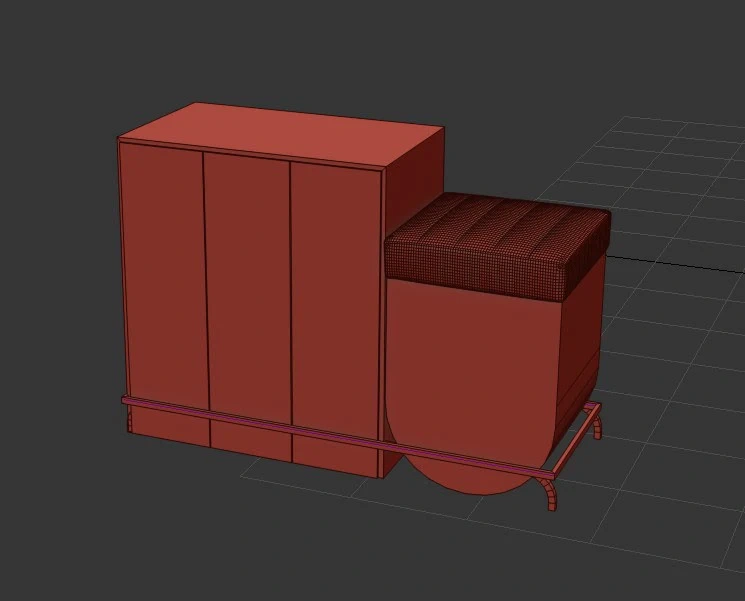 Bhaskar Sir also suggested a foot lamp cabinet design based on a reference, and I brought it to life by modeling it in 3D.