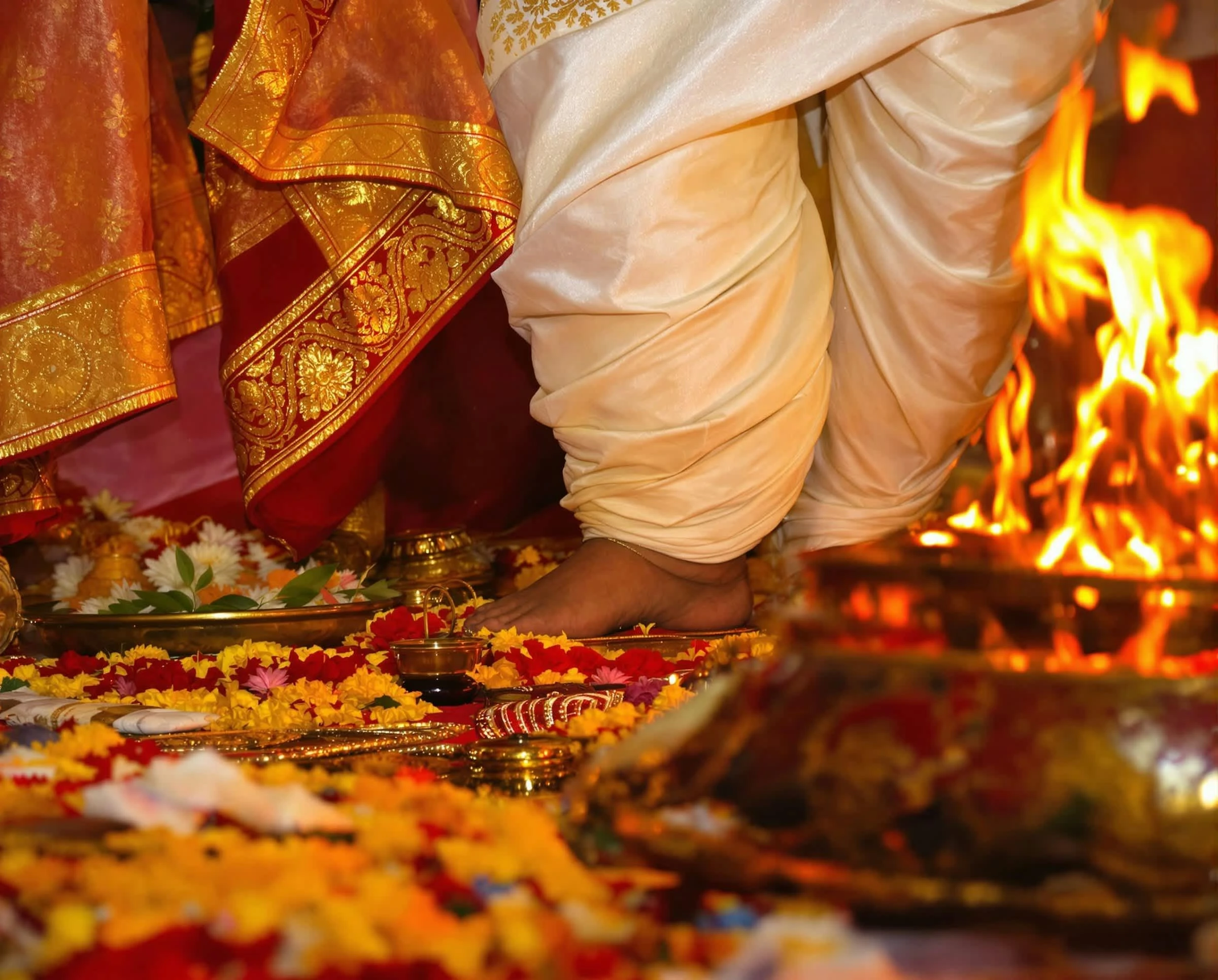 Saptapadi event in a marriage