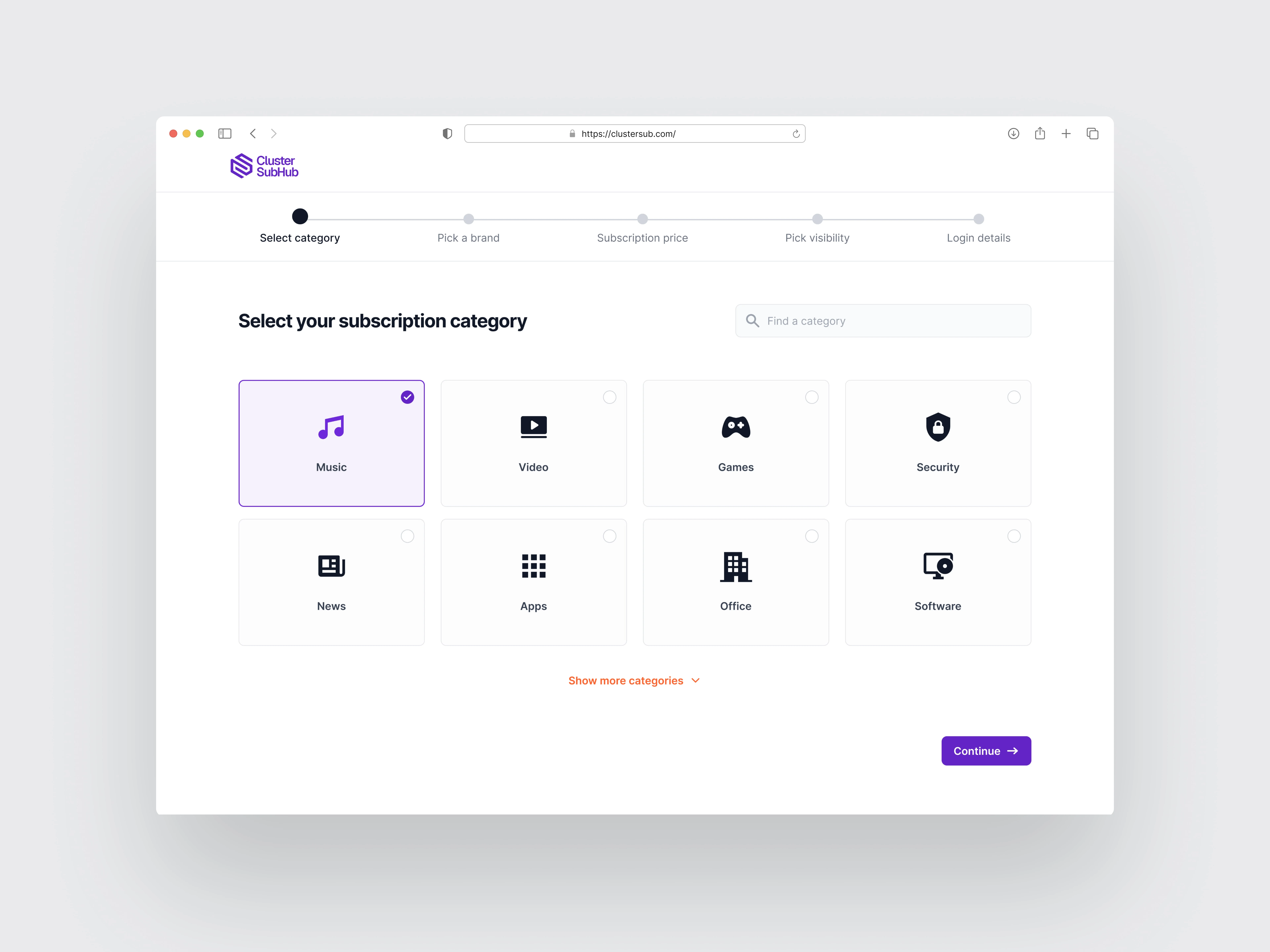 Creating Subscription Flow