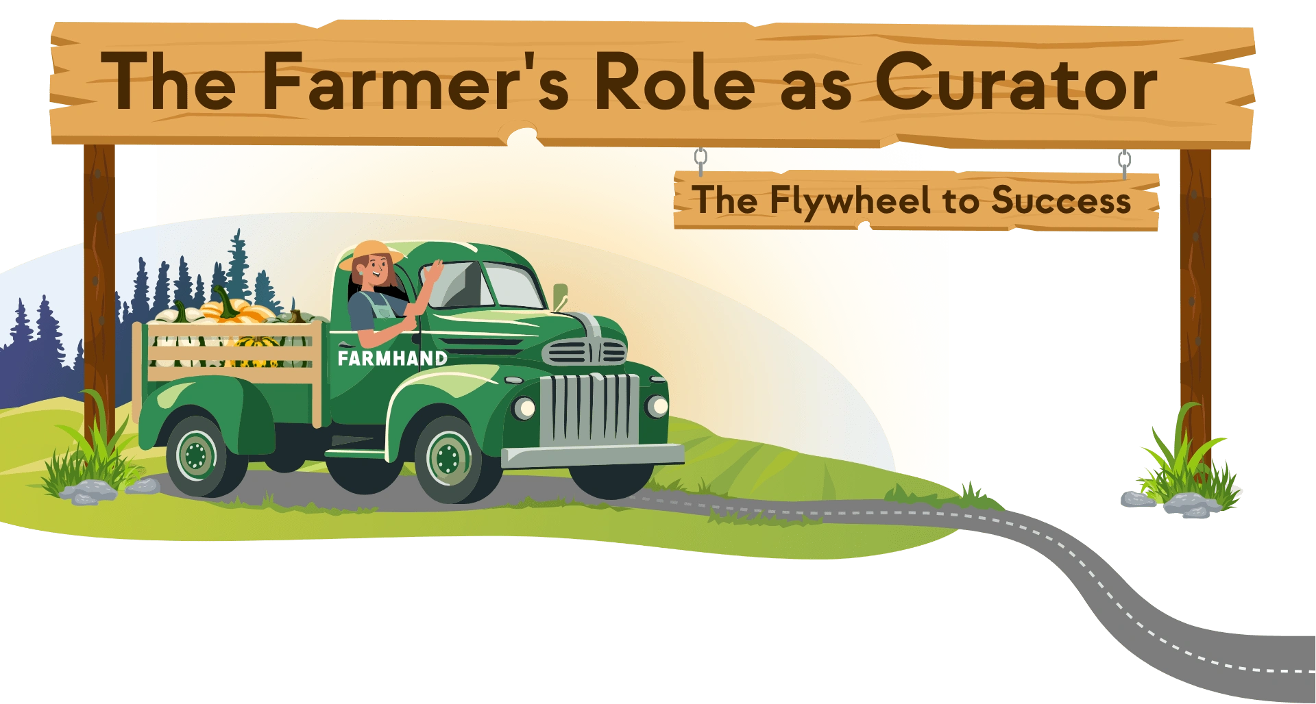 Illustration for Farmhand's Retention Roadmap campaign (1/7)
