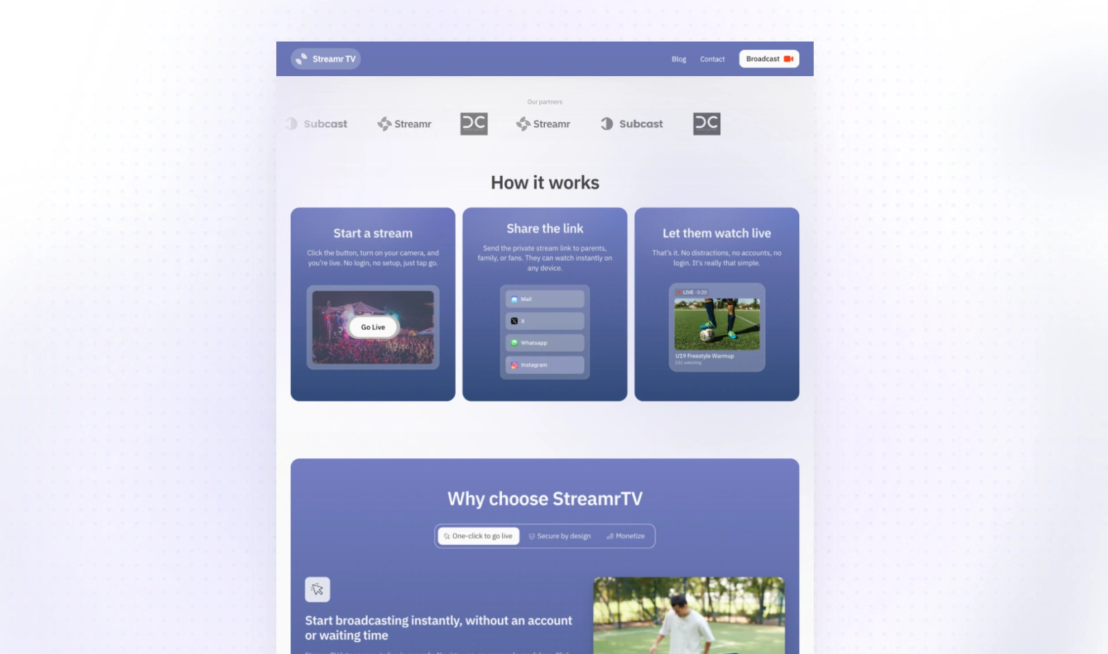 How It Works Section - StreamrTV