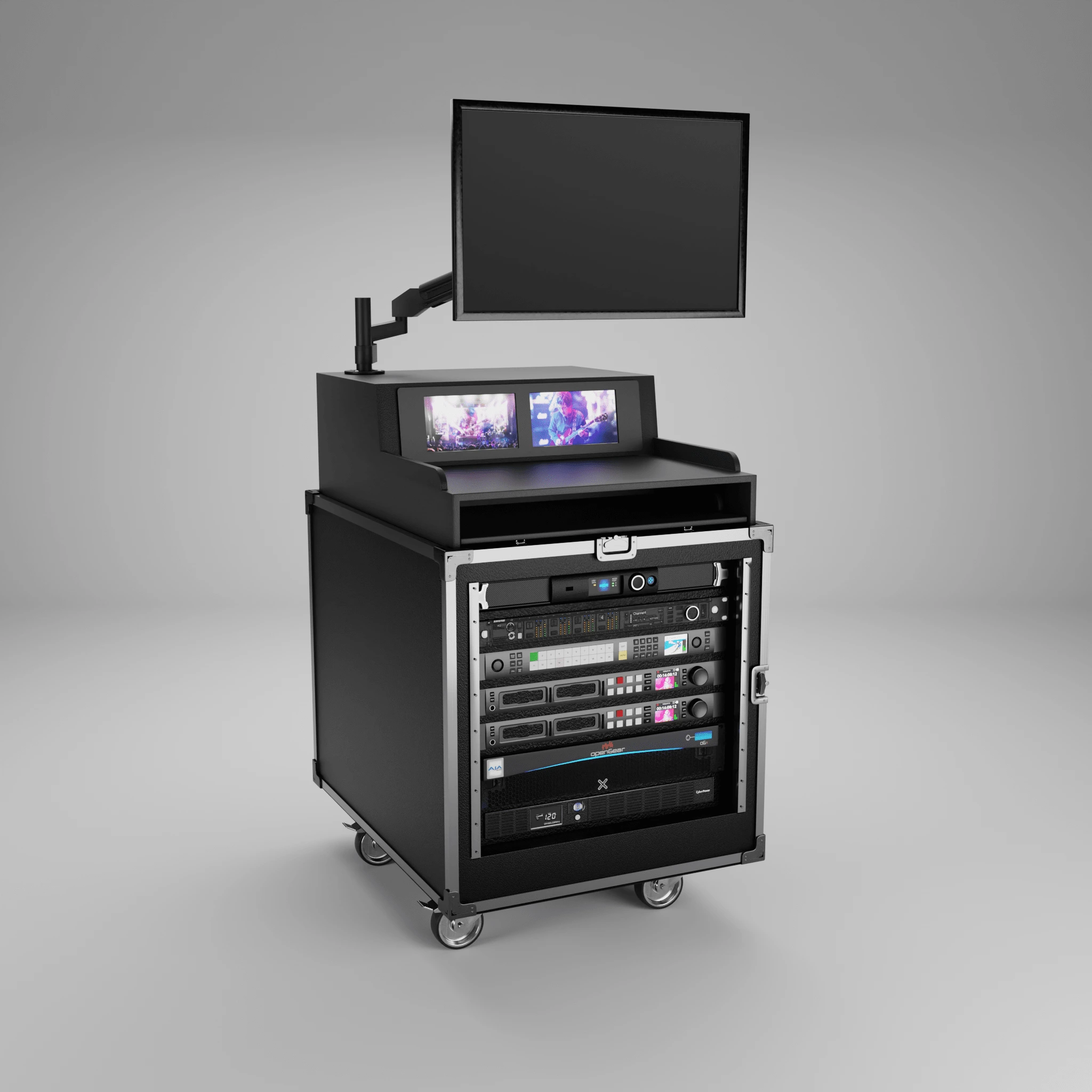 Photorealistic Rendering of Rack with subcomponents
