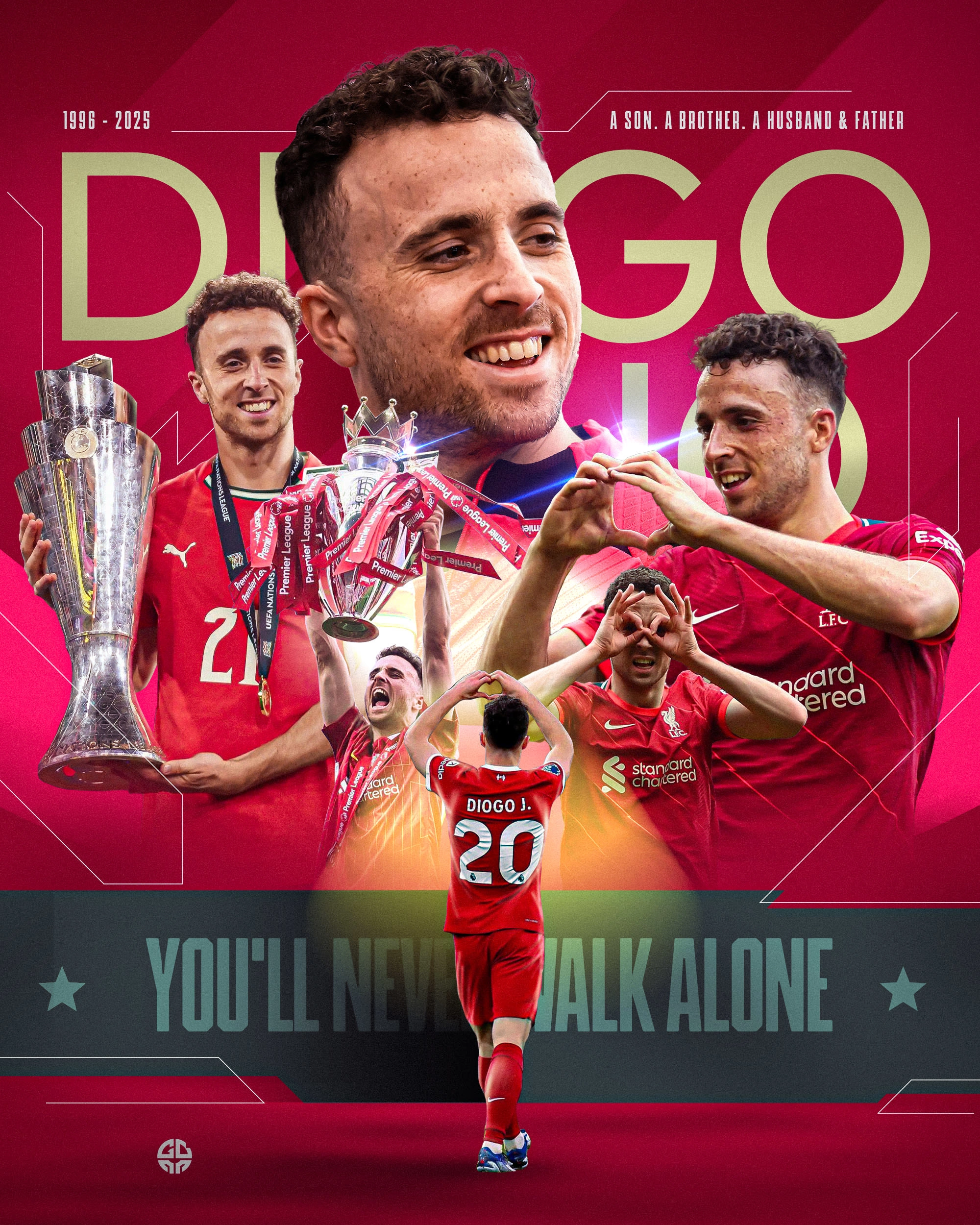 The unfortunate passing of Diogo Jota. YNWA