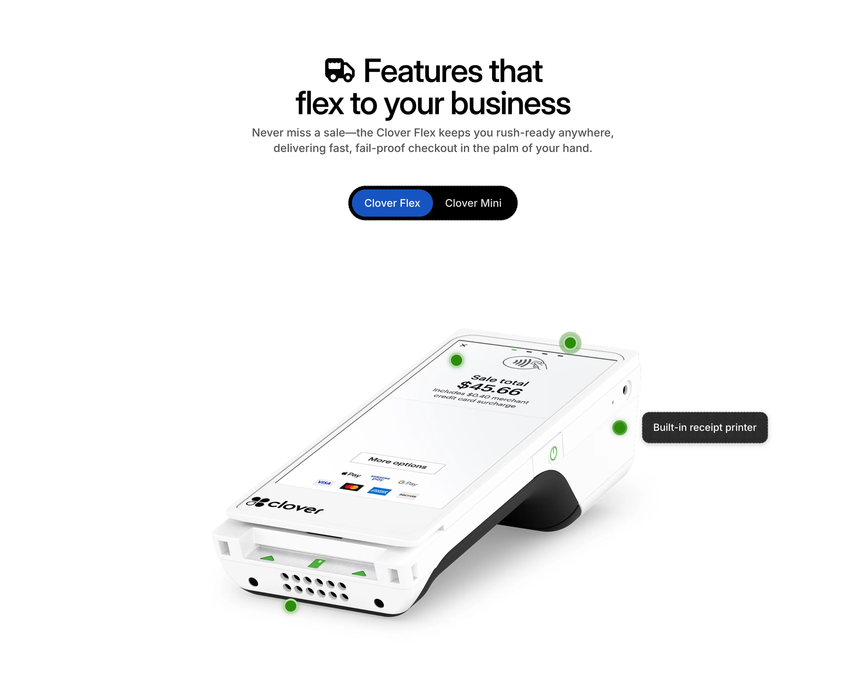 Food Trucks Page - Point-of-Sale Interactive Section