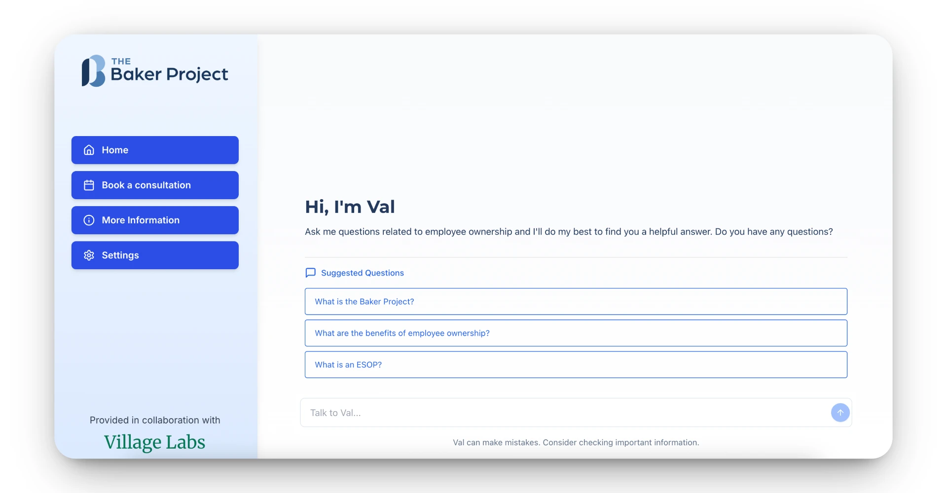 Bakers Project AI tool for Employee Ownership