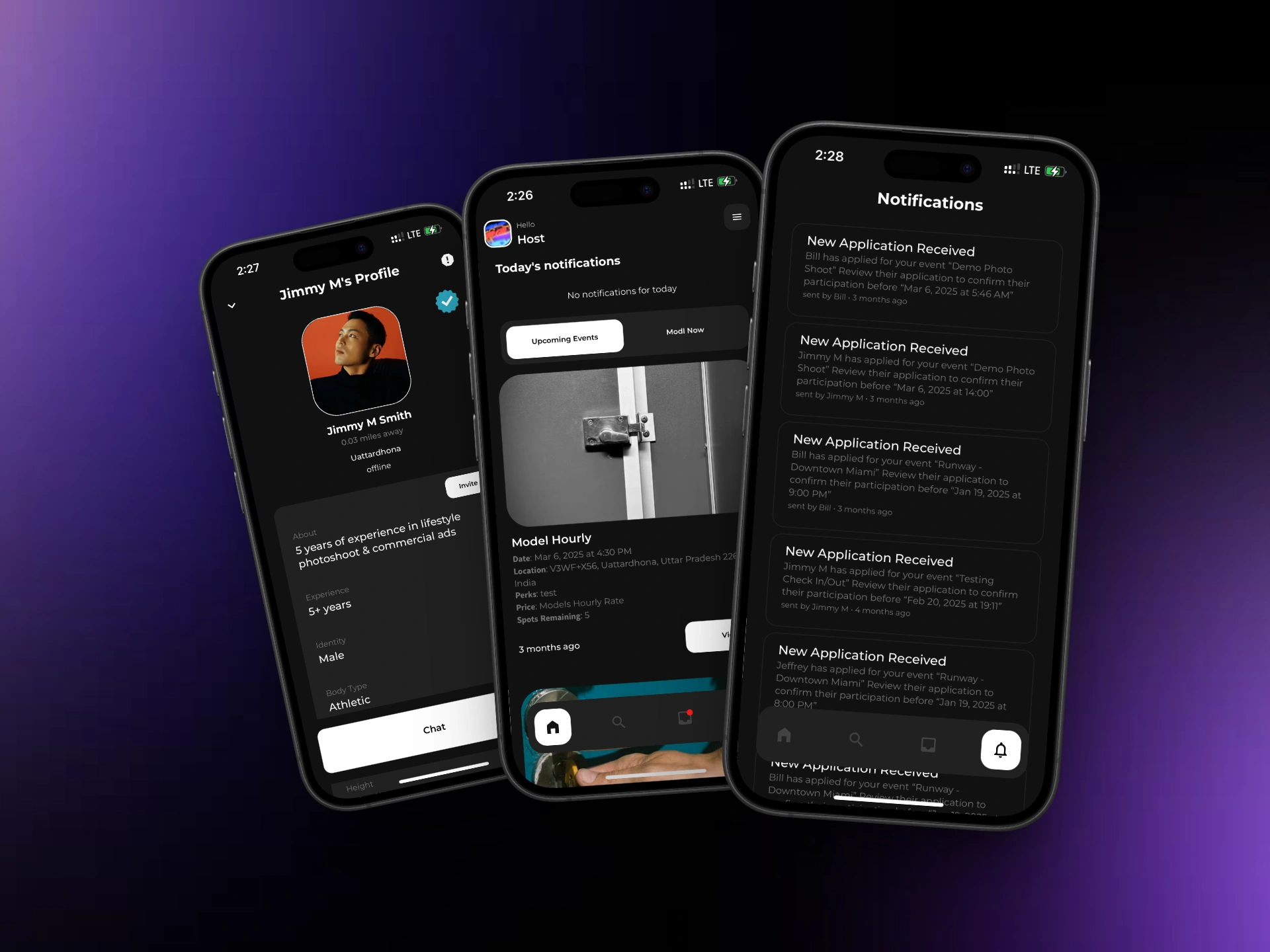 In-app view of the host side