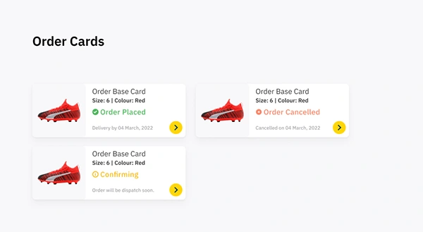 Order product cards