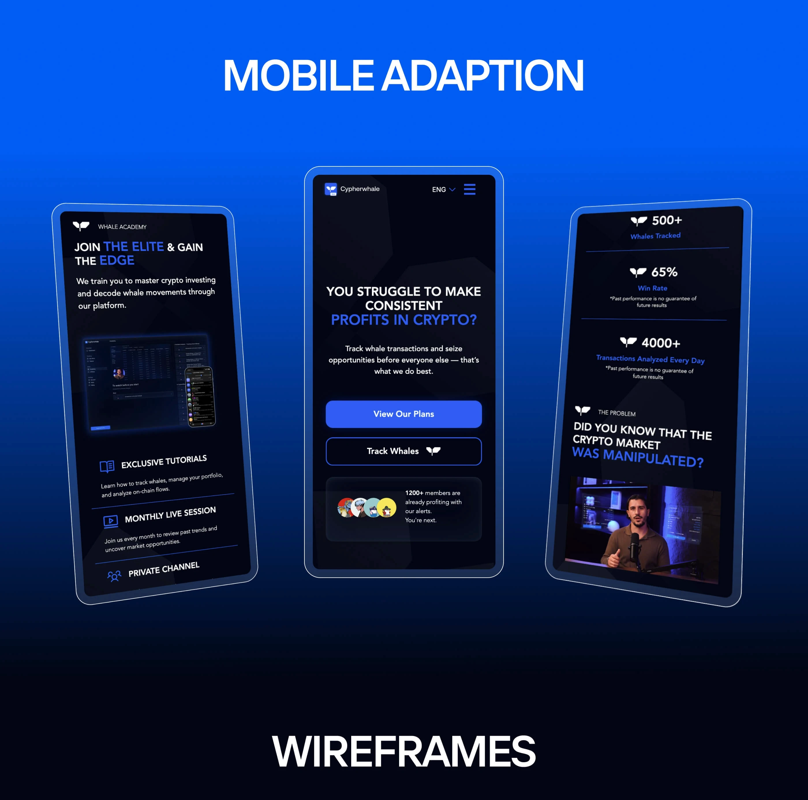 Crypto Tracking Platform Website | UX& UI | Webflow