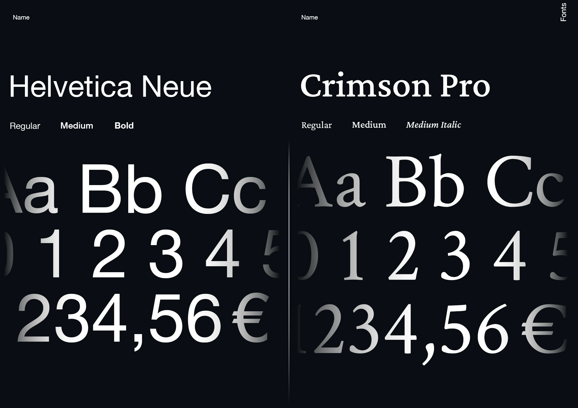 AMIA typograhy