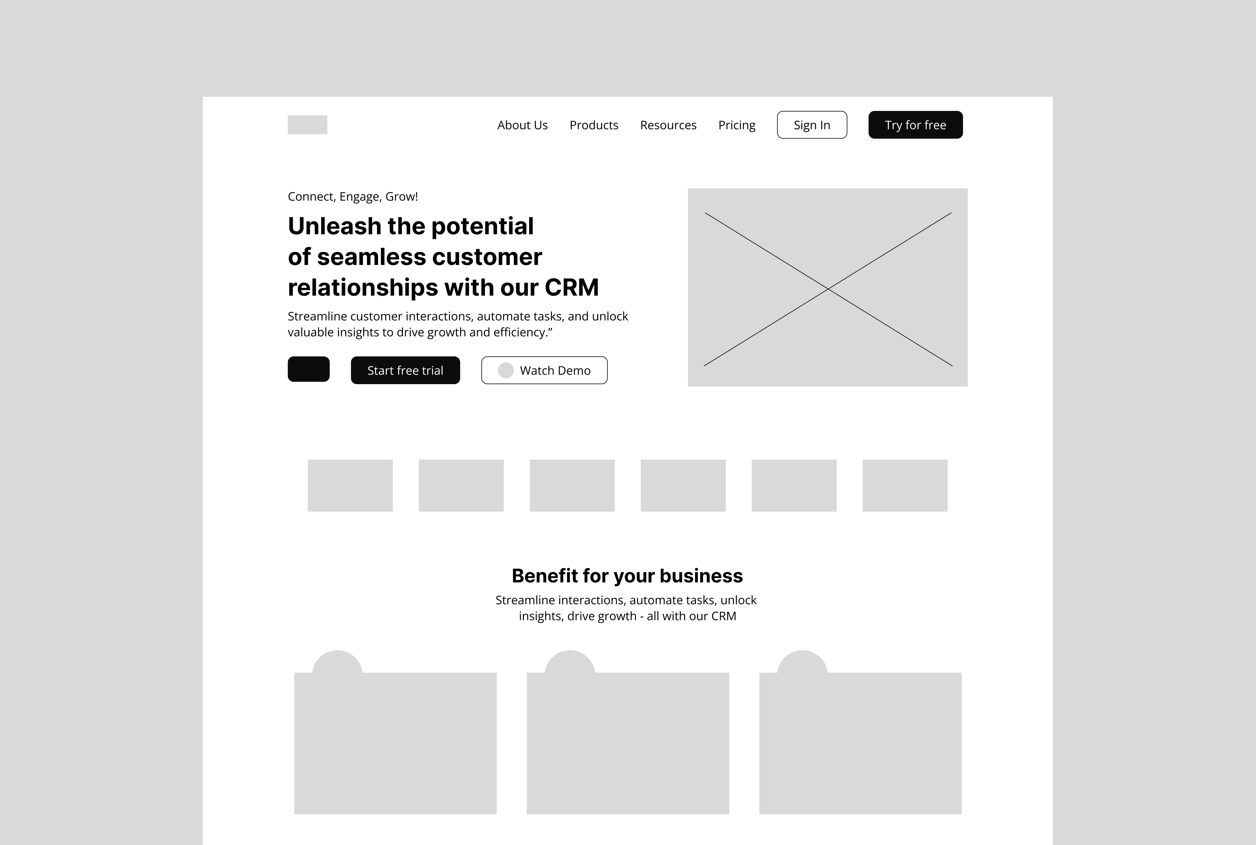 Low Fidelity Wireframe