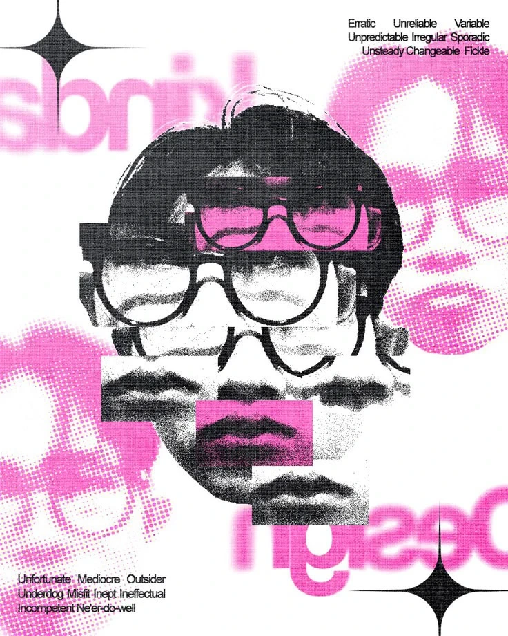 Poster inspiration including halftone texture