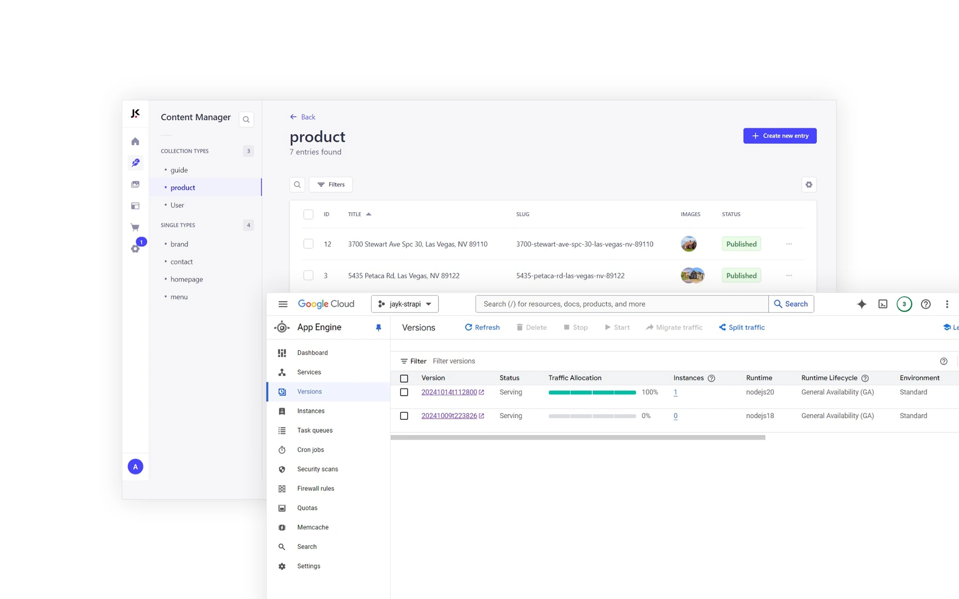 I have used Strapi CMS for the backend data source. It is hosted on Google Cloud. All of the customer data can be managed via Strapi dashboard.
