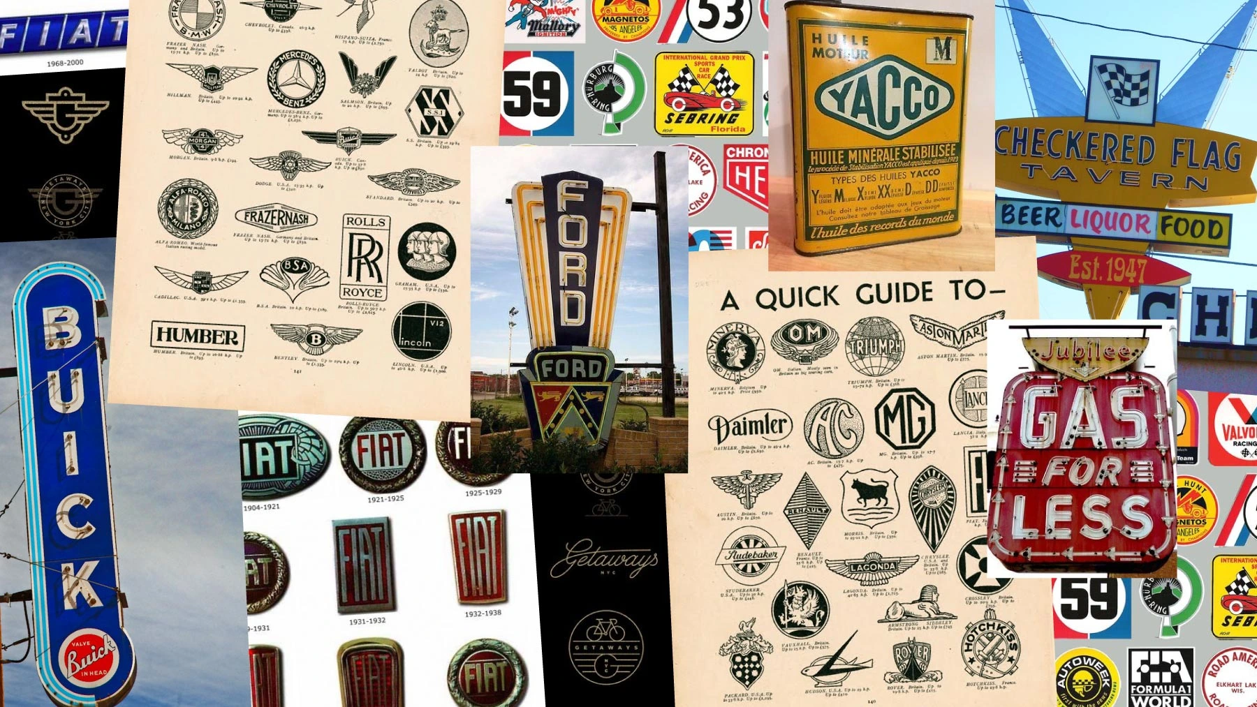 We started by looking to the past, drawing inspiration from classic automotive emblems and vintage signage.