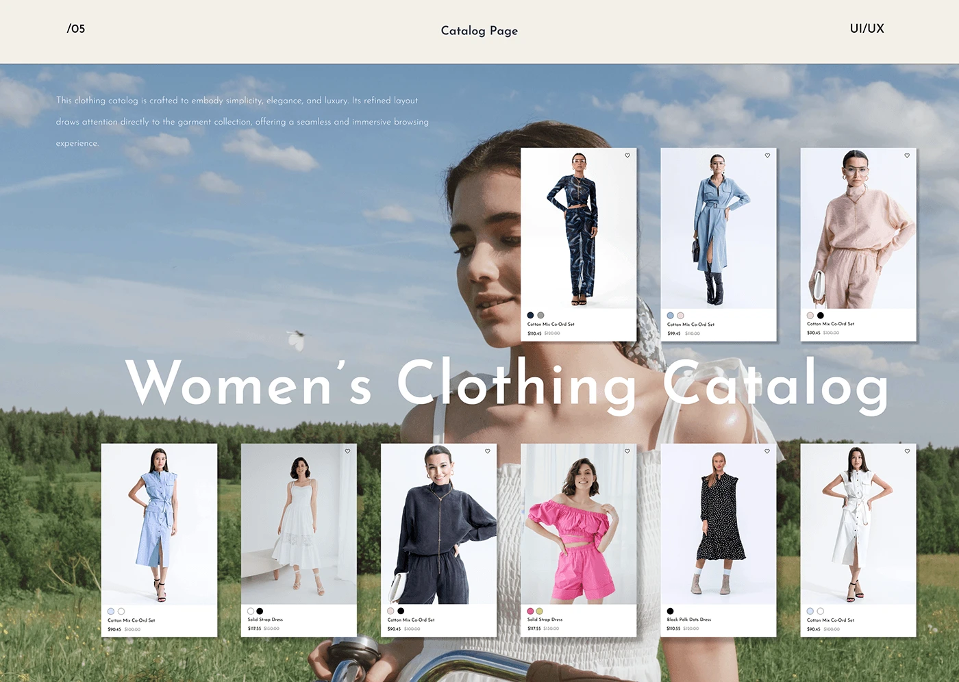 Clothing Catalog Page