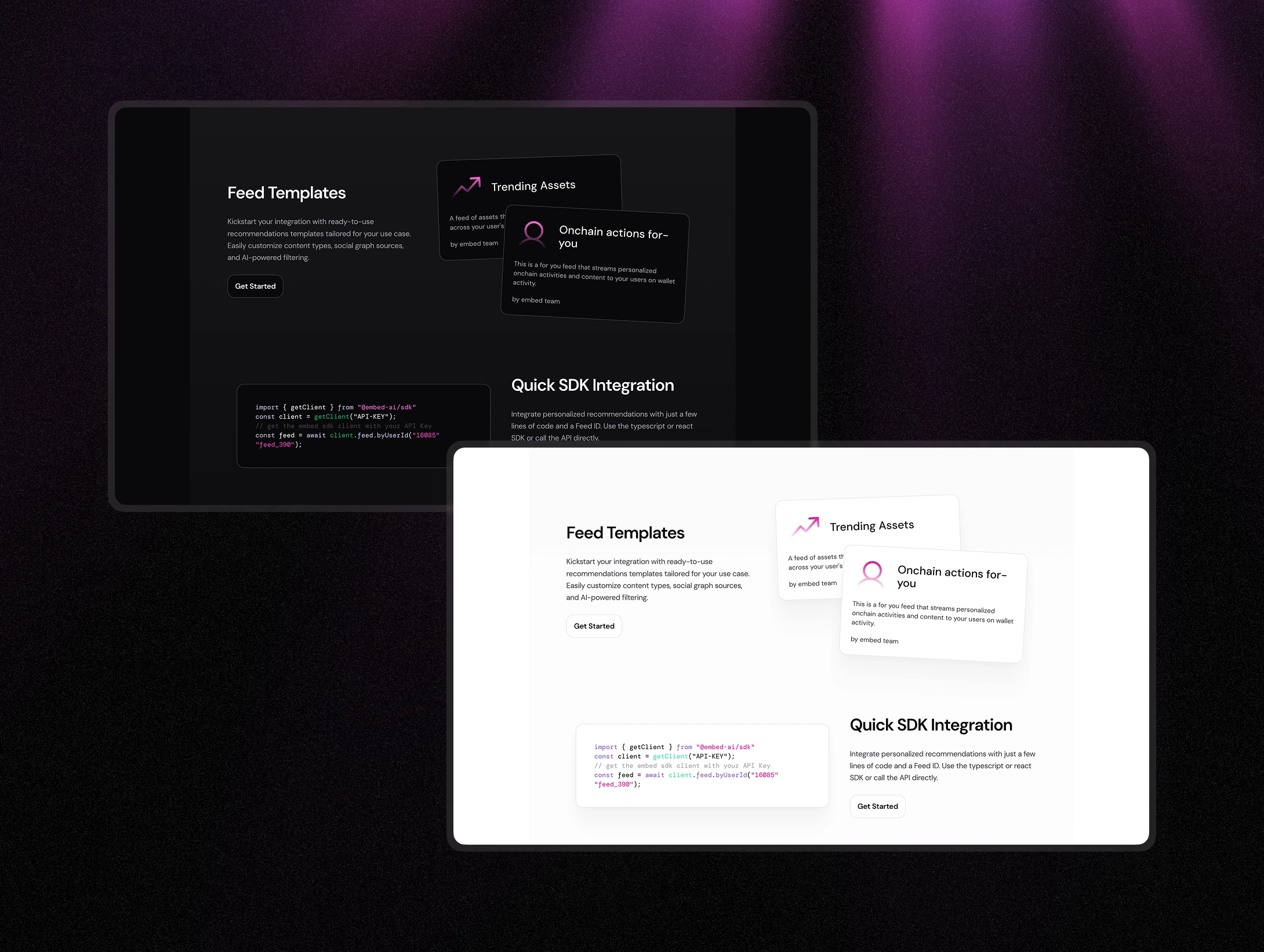 Light / Dark mode responsive