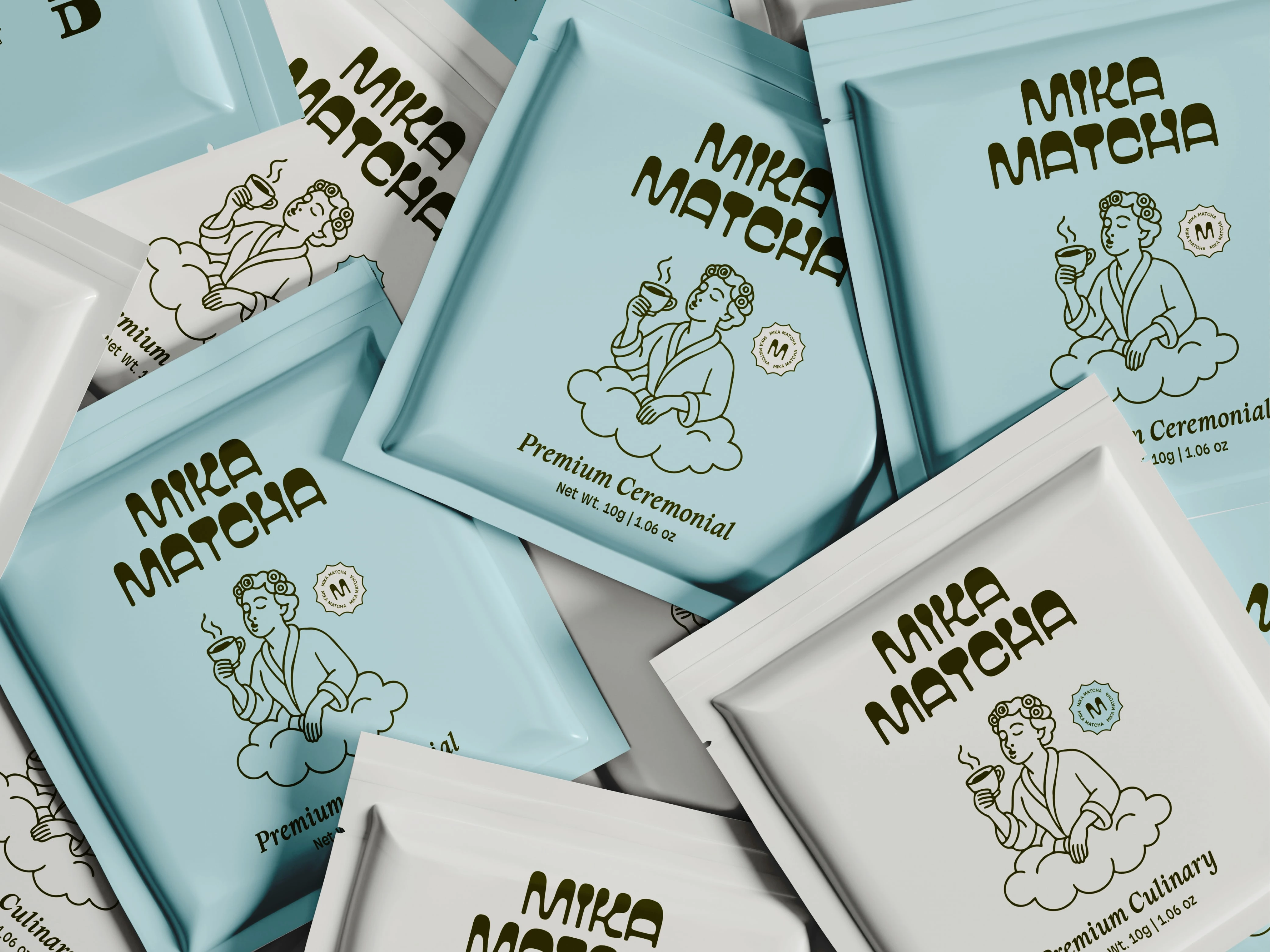 Matcha sachet design