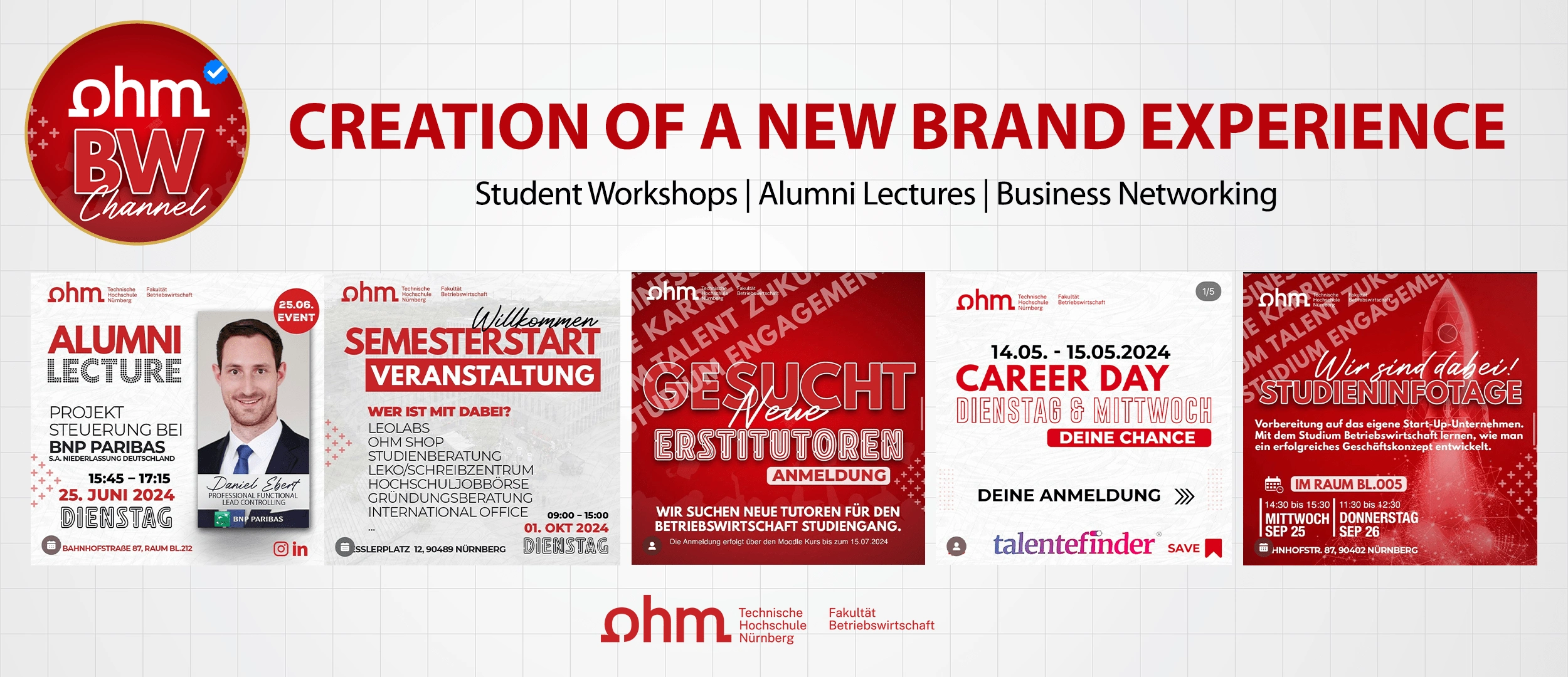 Expanded into a reusable system for workshops, alumni events, and internal campaigns.