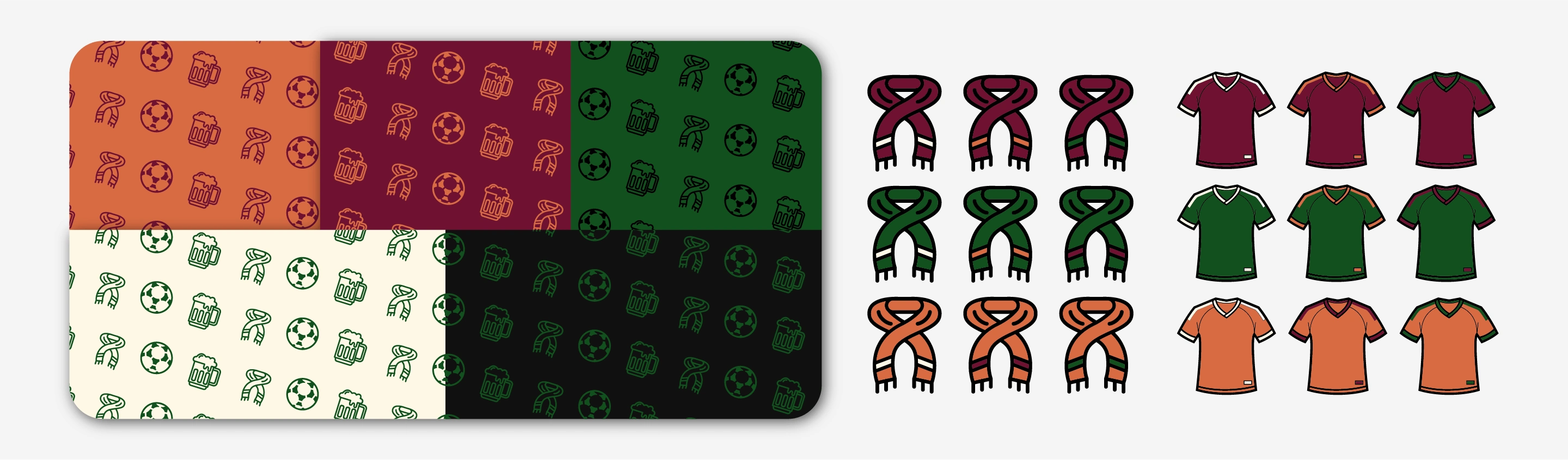 Brand Patterns and Colored Icons