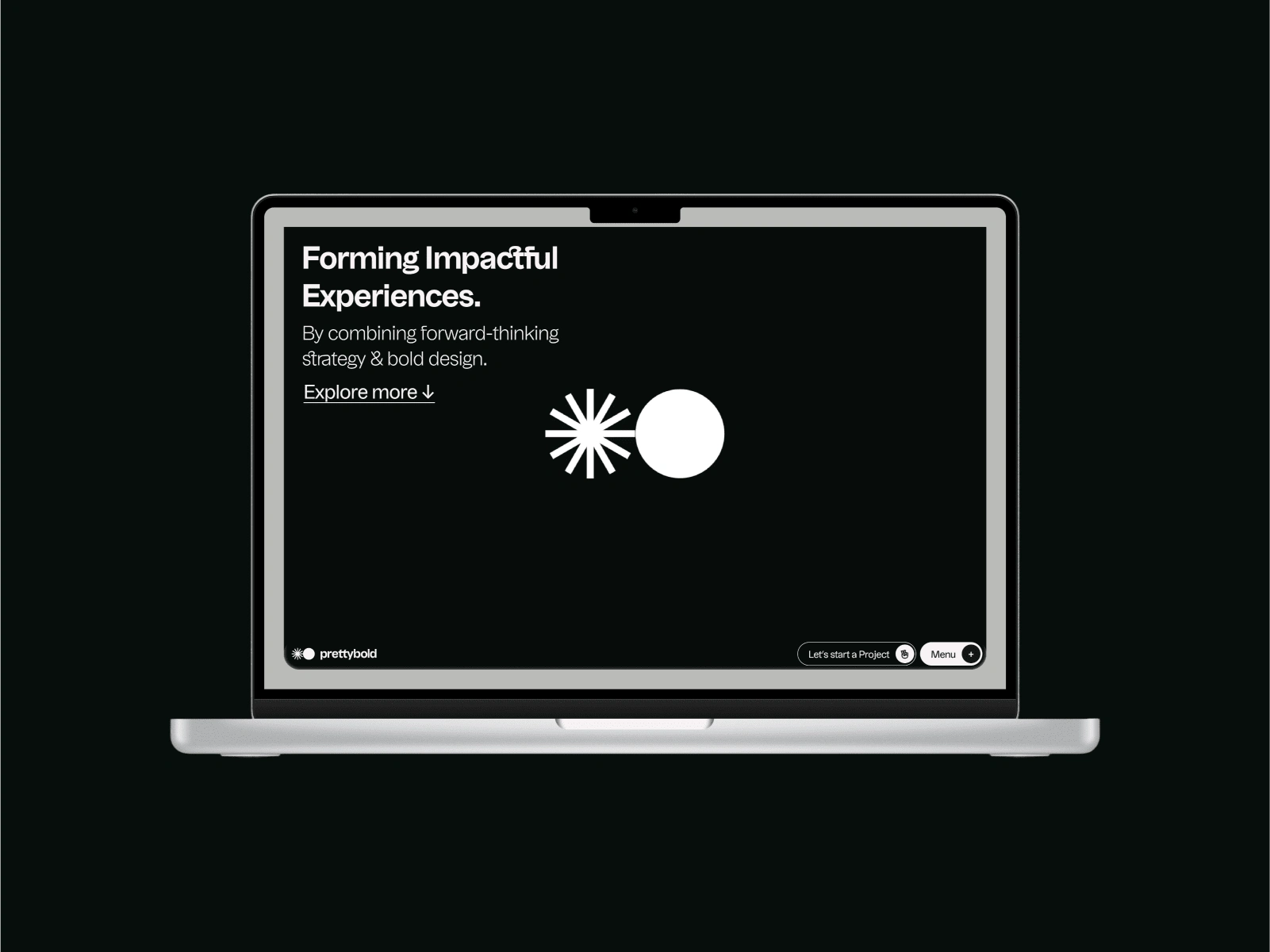 Website – Header with a short Showreel.