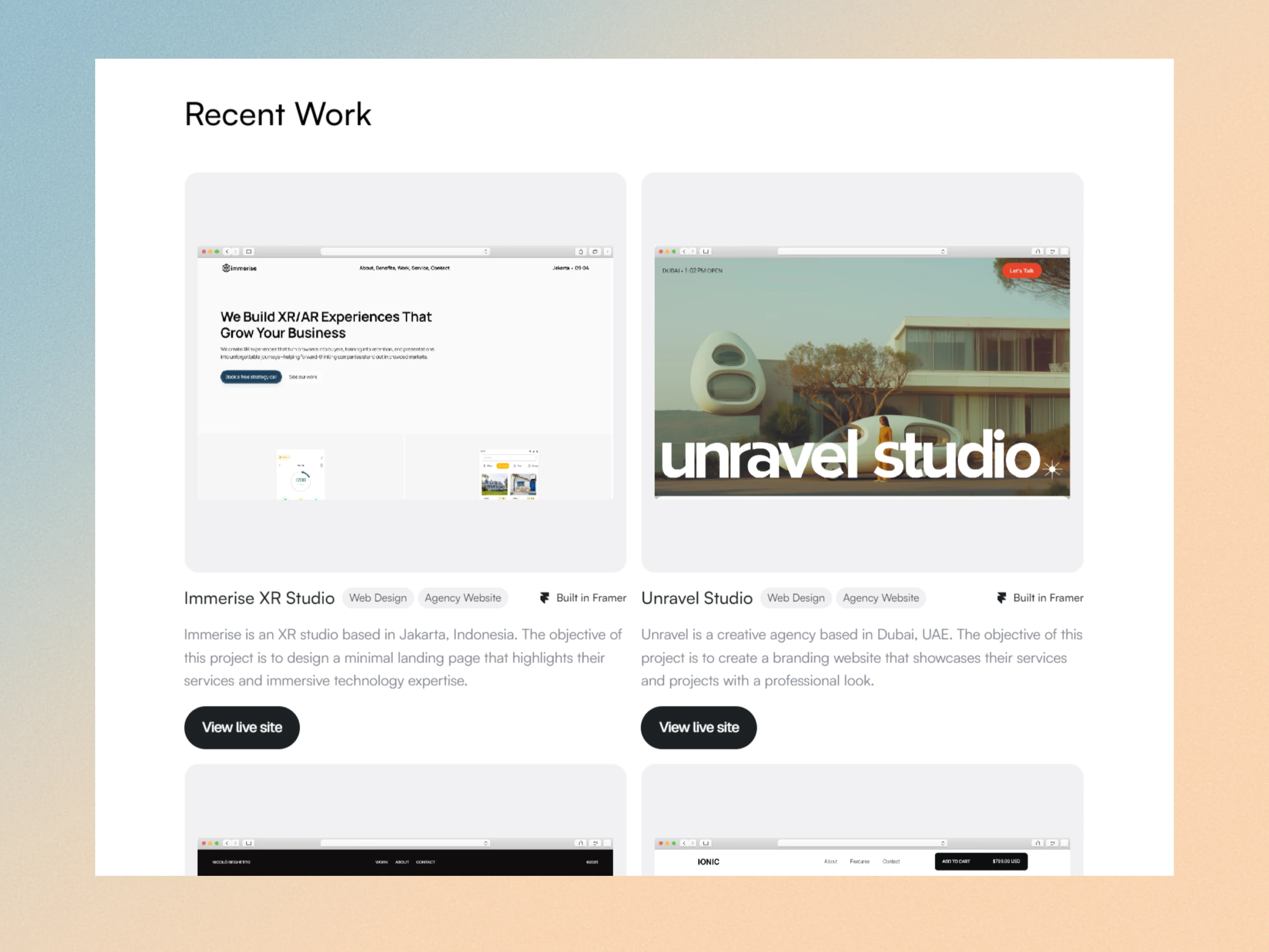 work section