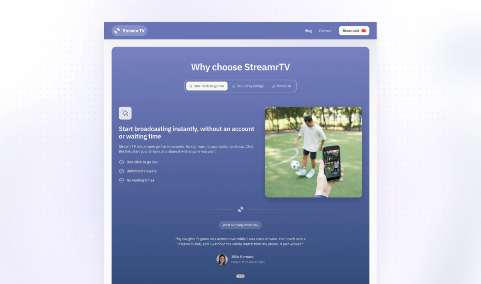 Feature Section - StreamrTV