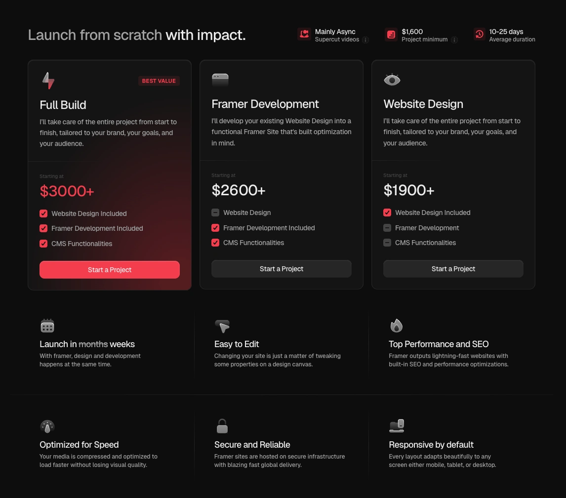 Pricing Section