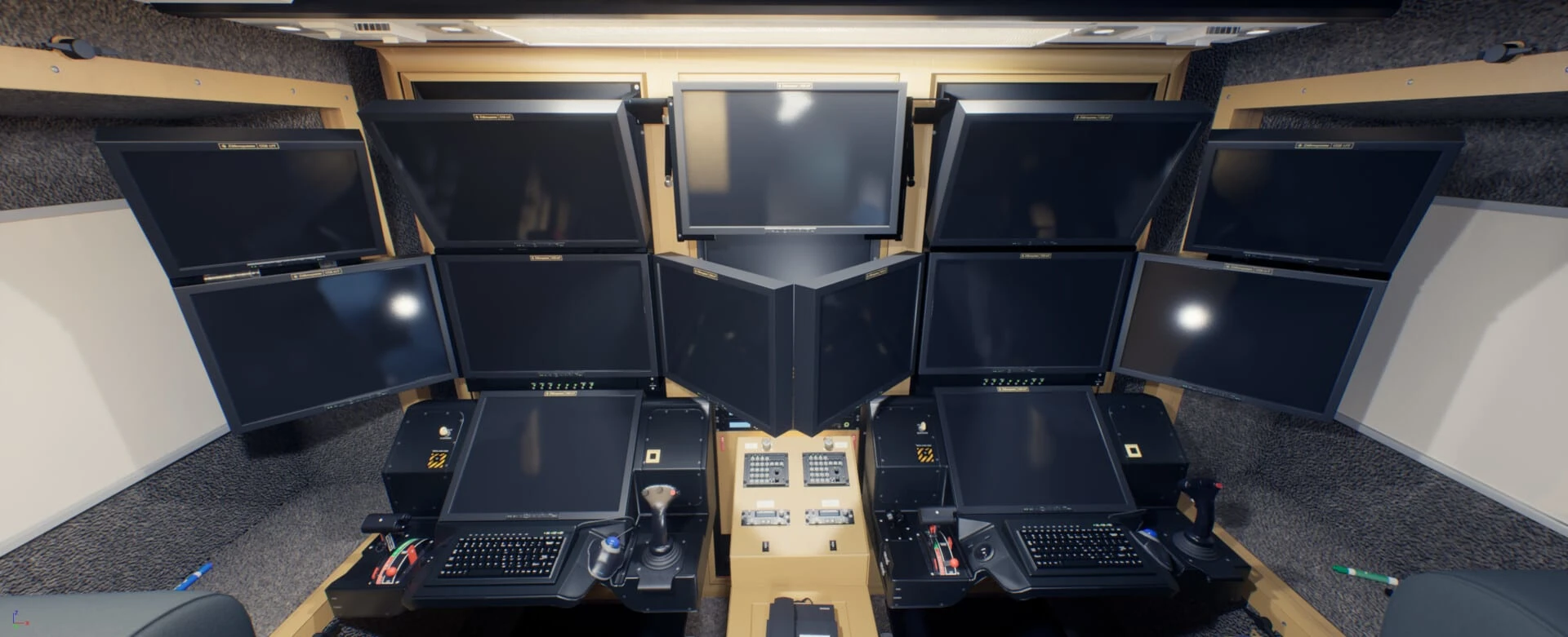 Main view of the cockpit.