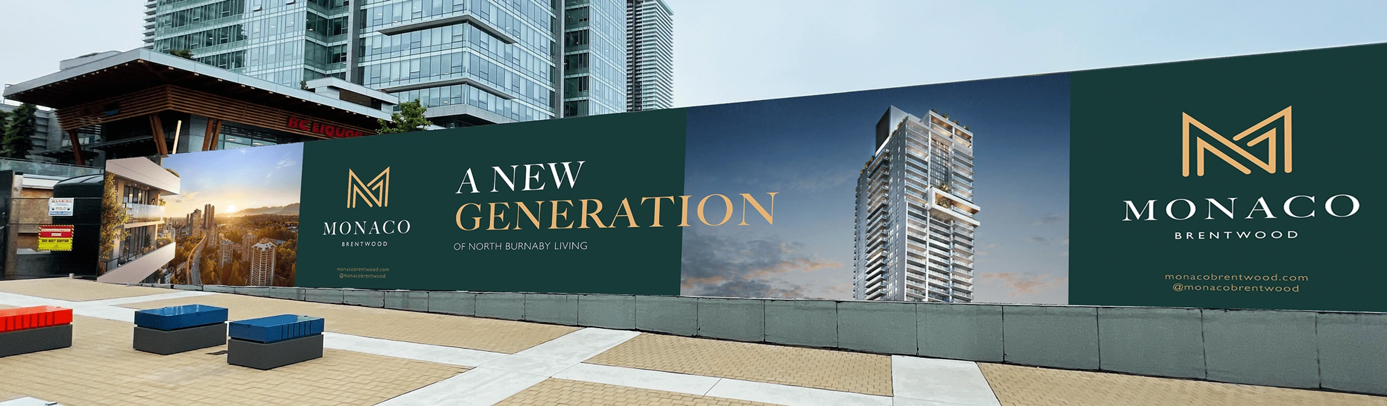 The ads continue the refined design aesthetic of the poster layout, by adding the imagery and the font to capture the interest of viewers in a modern real estate market. 